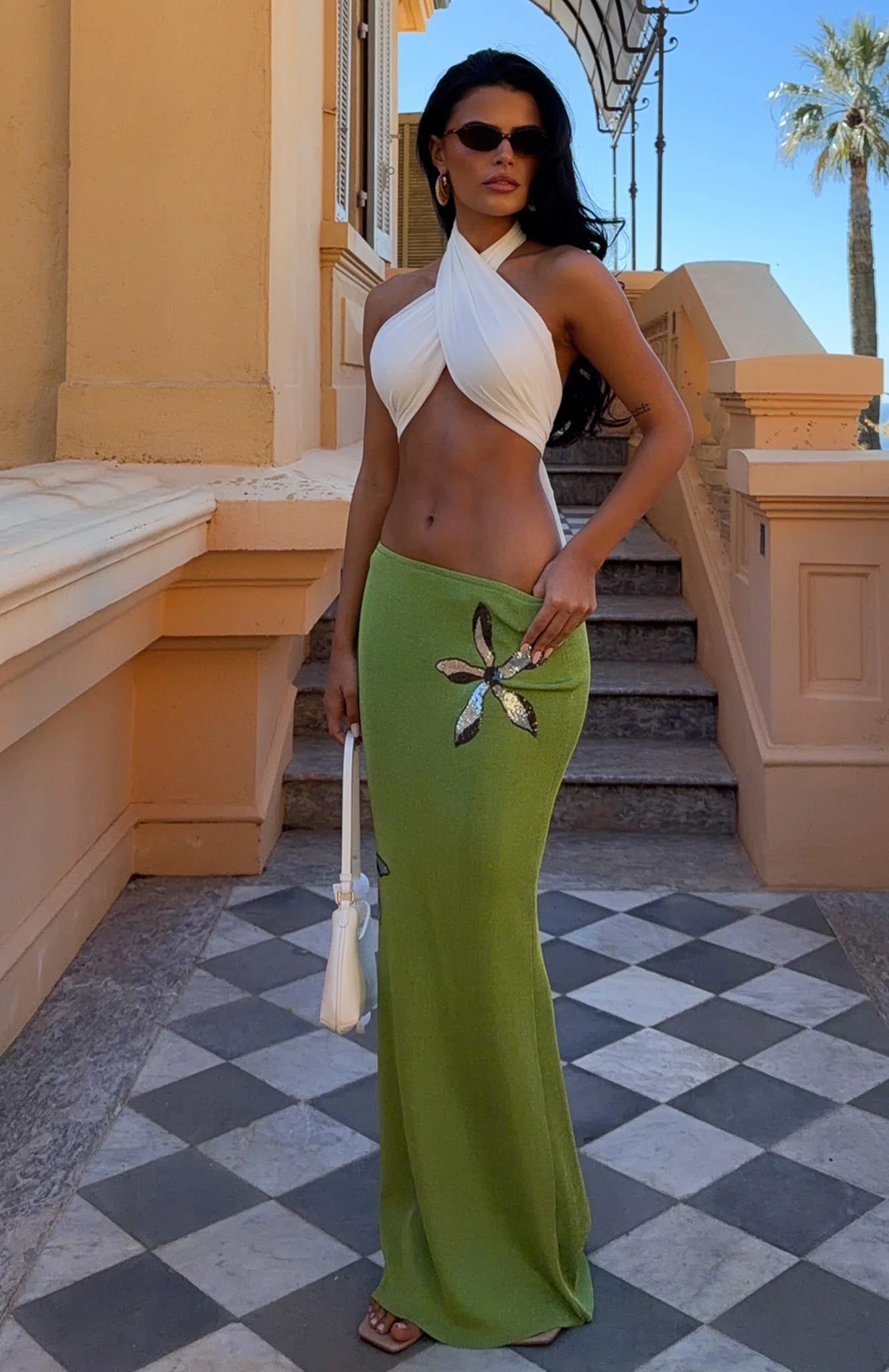 Tide And Bloom Knit Maxi Skirt Kiwi - Image 6