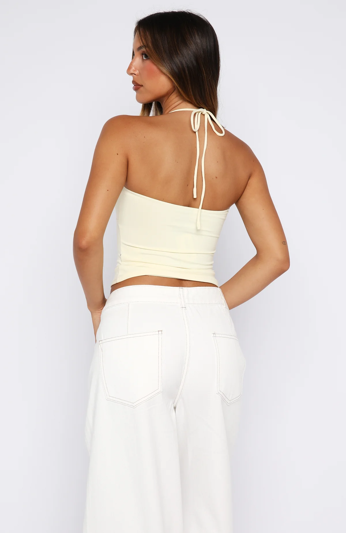 Timing Is Right Halter Top Lemon - Image 4