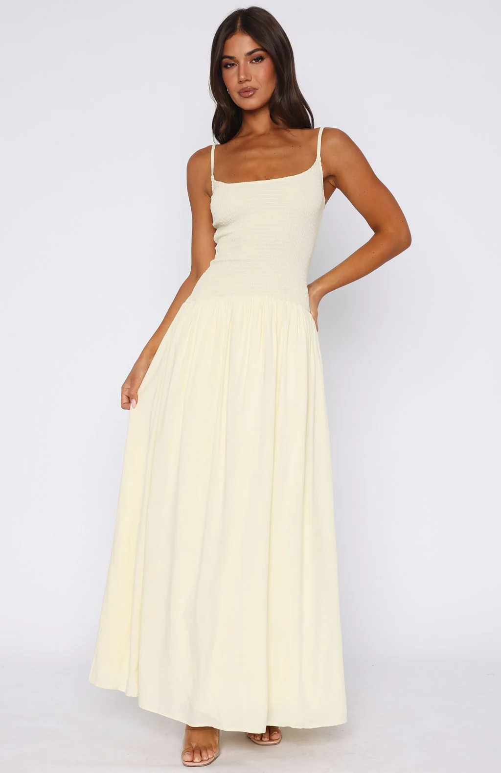 Too Many Questions Maxi Dress Lemon - Image 2