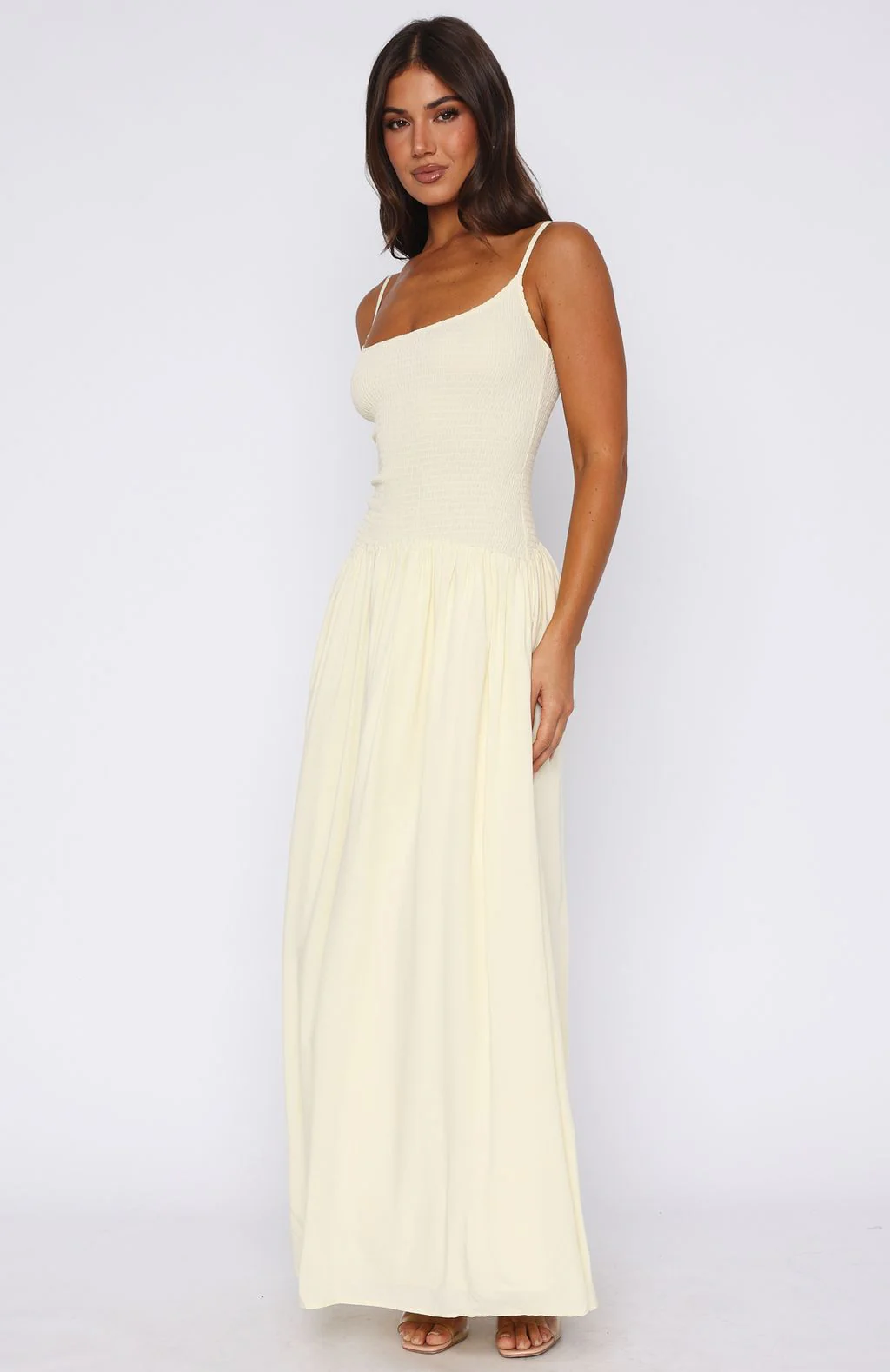 Too Many Questions Maxi Dress Lemon - Image 3