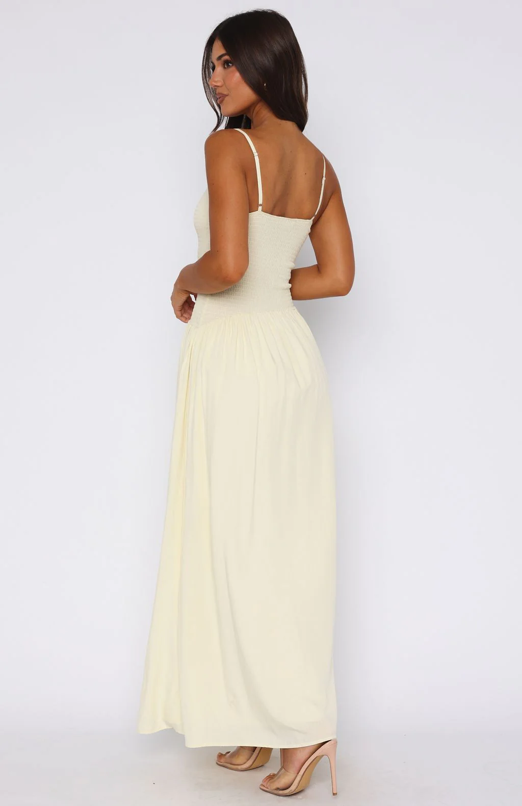 Too Many Questions Maxi Dress Lemon - Image 4