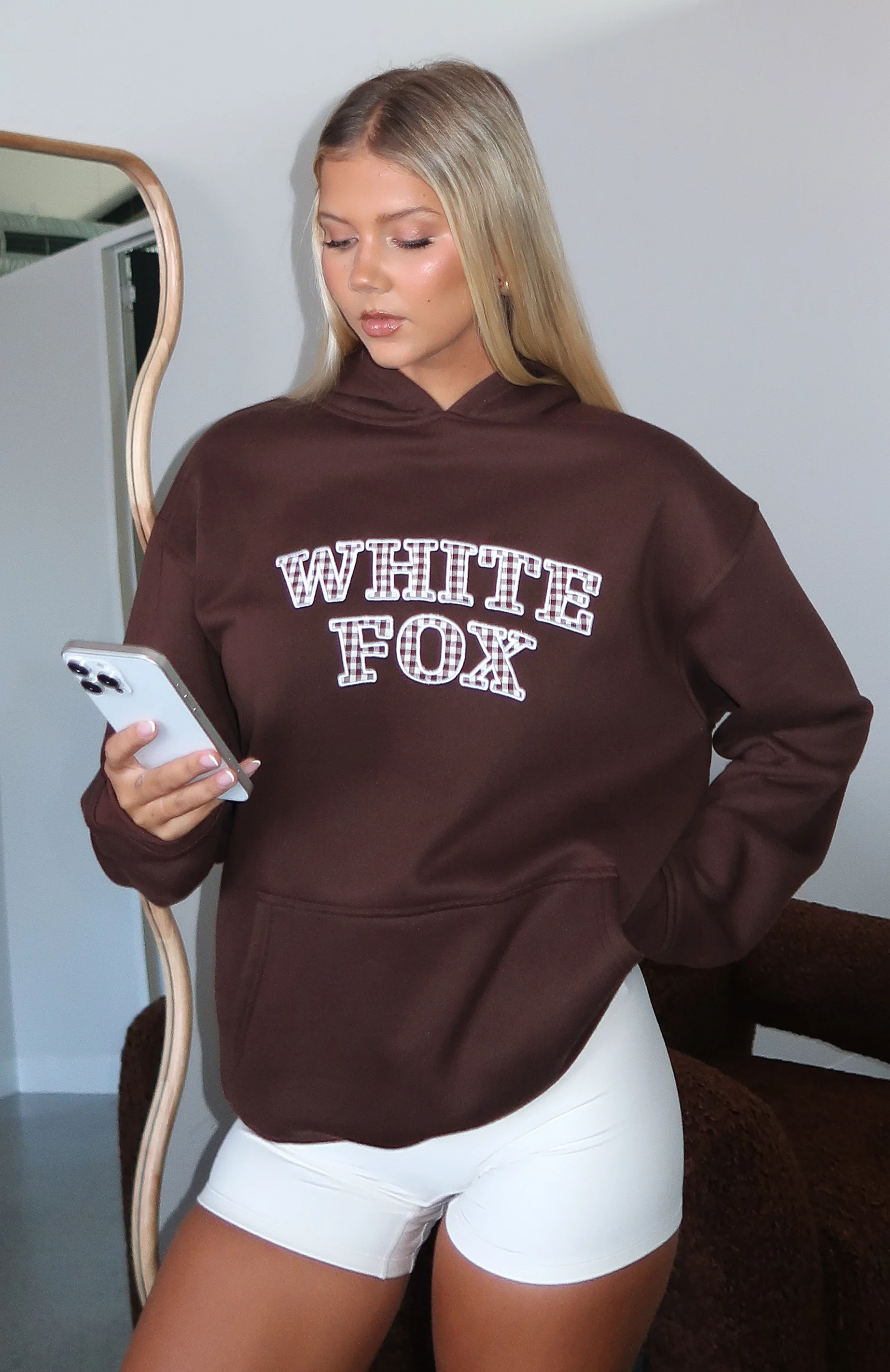 Took The Fall Oversized Hoodie Chocolate - Image 6