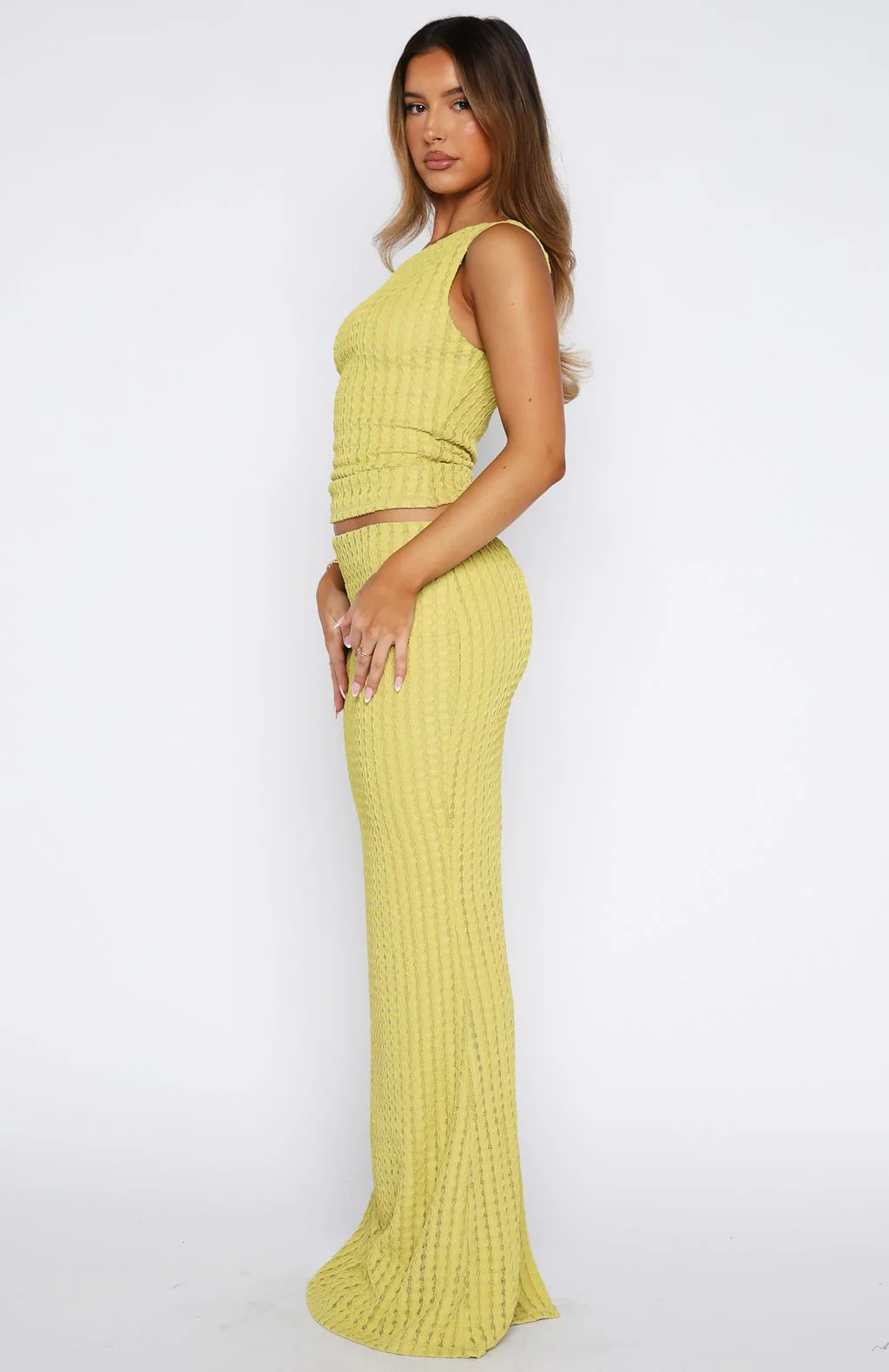 Top To Bottom Maxi Skirt Limeade - Image 3