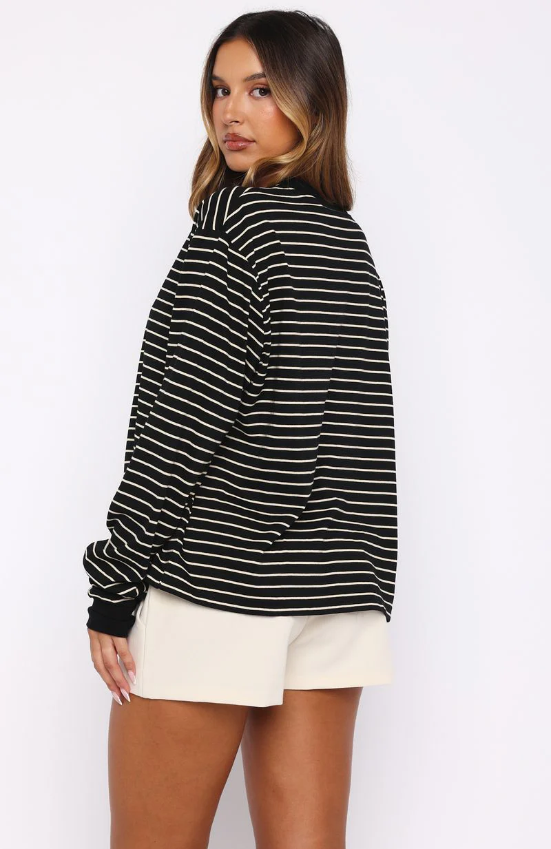 Touchdown Long Sleeve Tee Black Stripe - Image 4