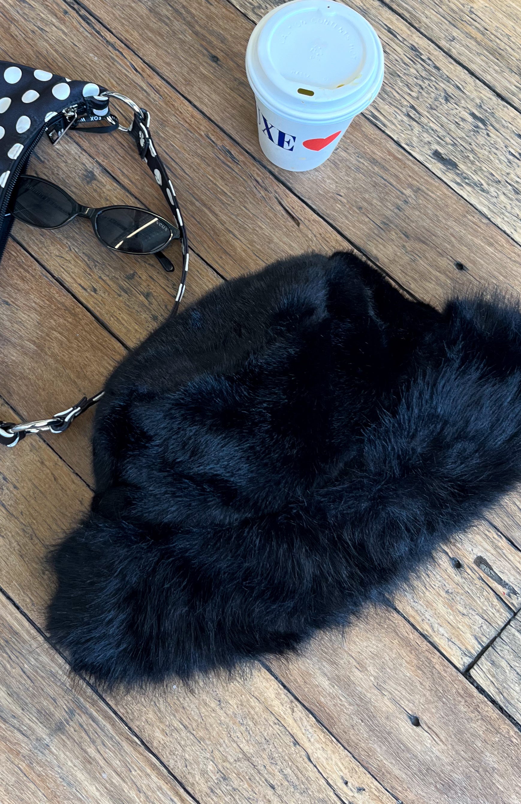 Trixie Faux Fur Hat Black - Image 5