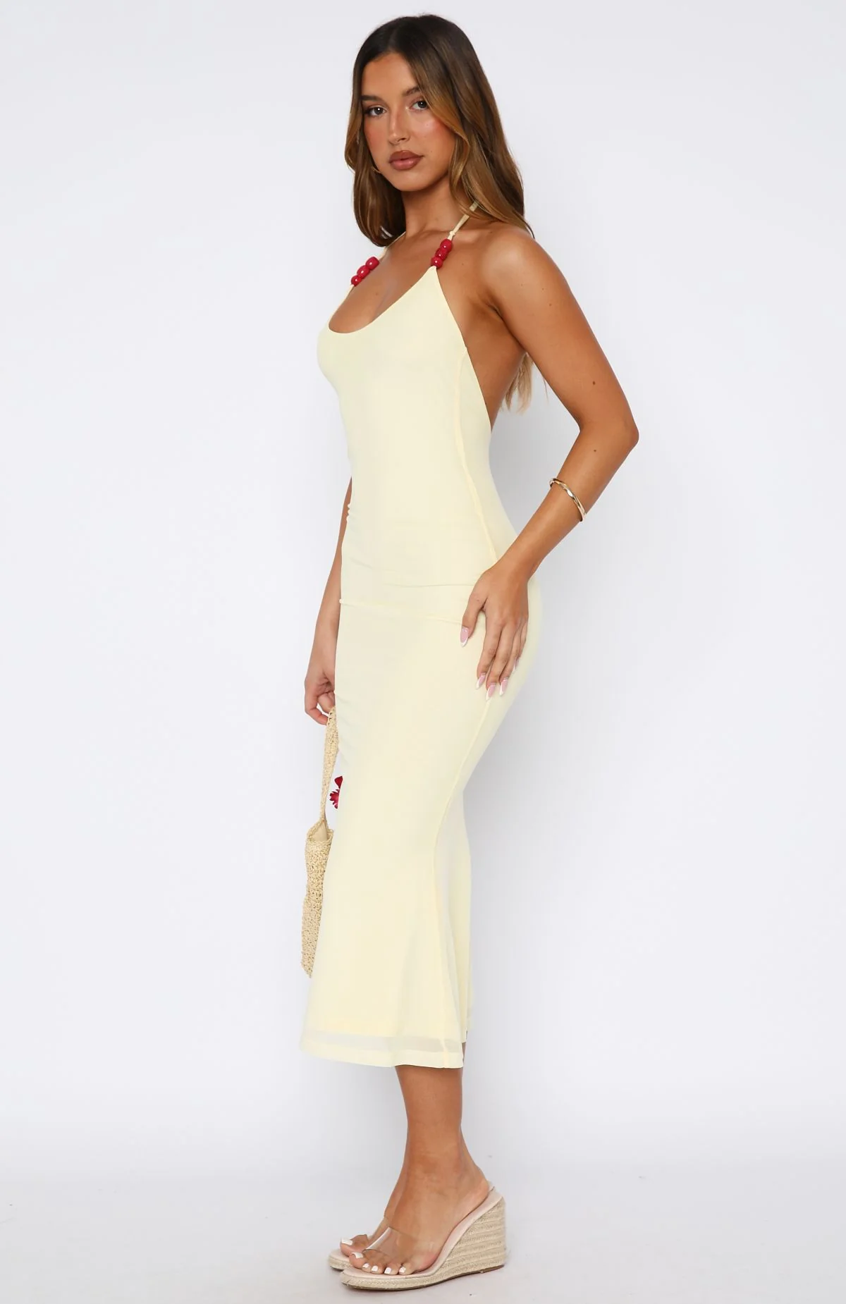 Tropic Like It's Hot Midi Dress Lemon - Image 4