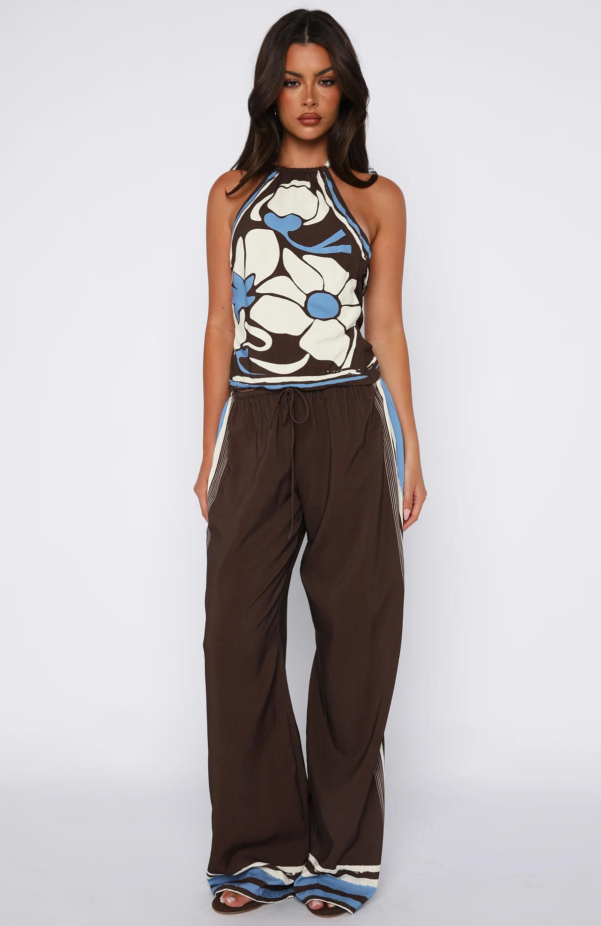 Tropic Muse Halter Top Cocoa Symphony - Image 6