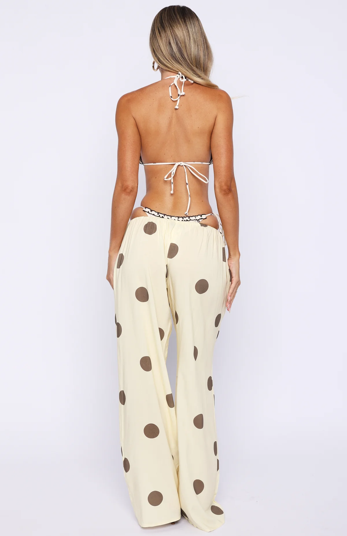 Tropic Muse Pants Cream/Choc Polka Dot - Image 6