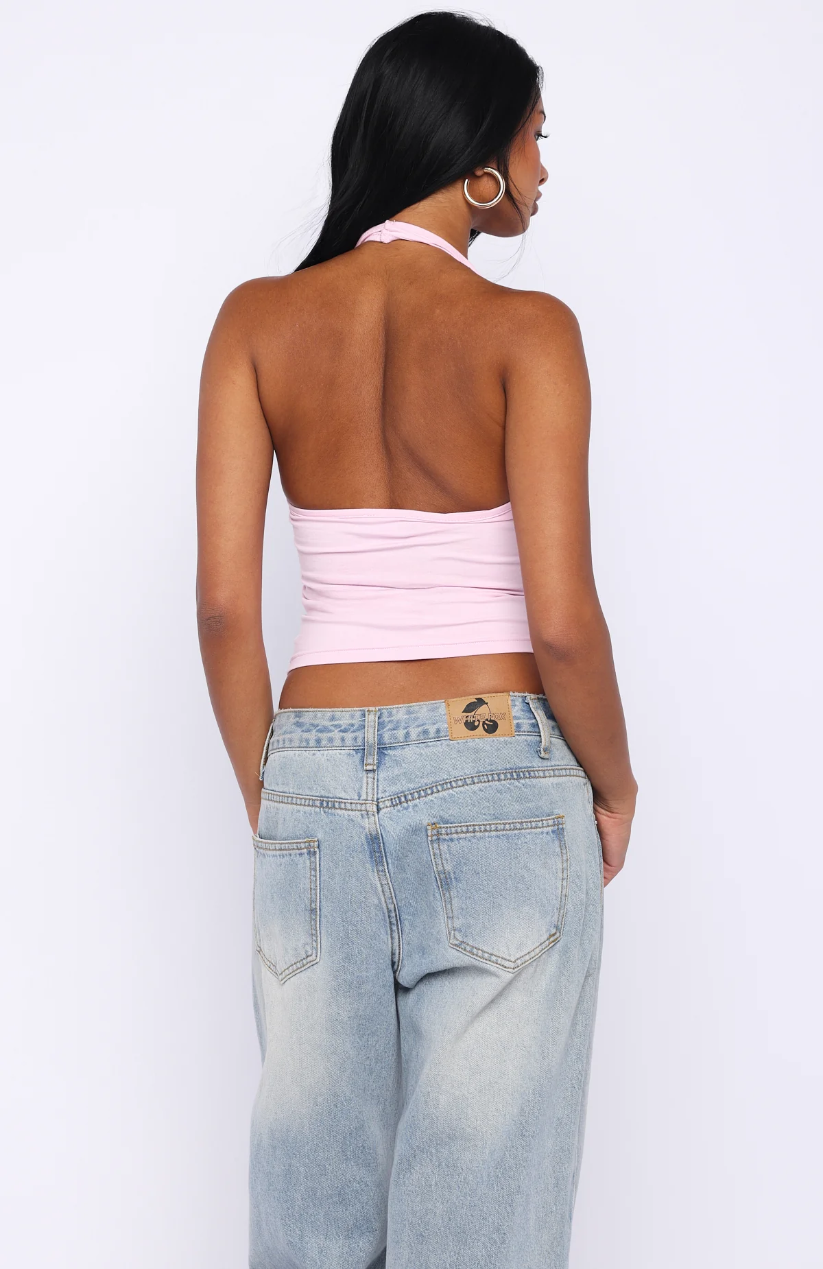 Tropical Ties Halter Top Pink - Image 4