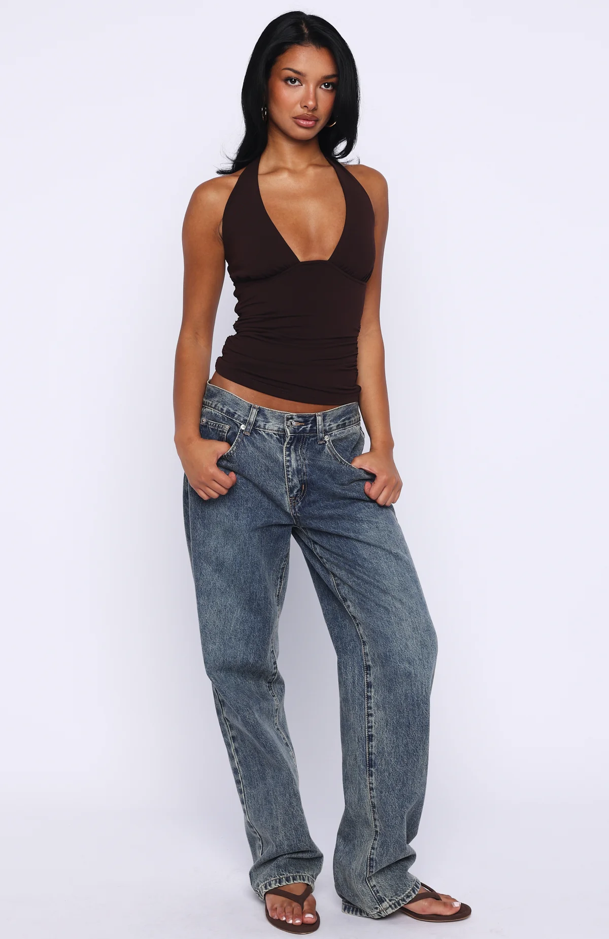 Twice As Nice Halter Top Dark Chocolate - Image 5