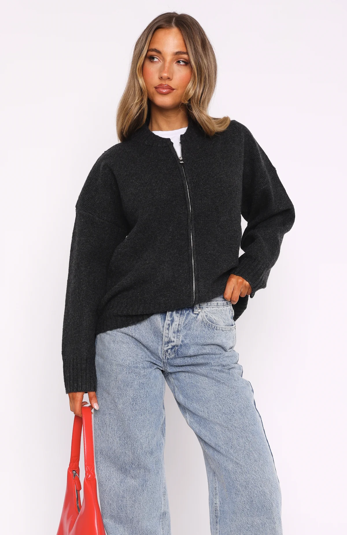 Unbreakable Bond Knit Jacket Charcoal - Image 2