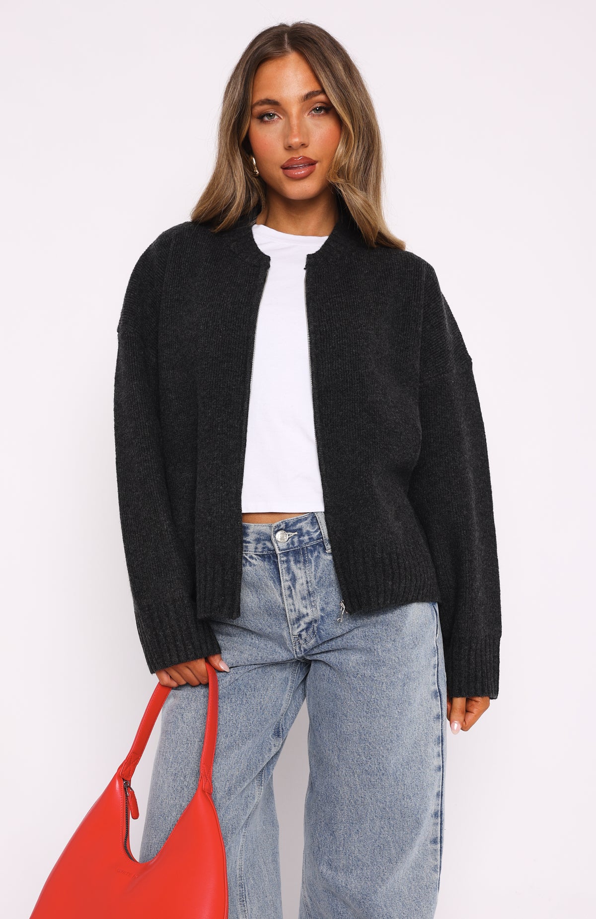 Unbreakable Bond Knit Jacket Charcoal - Image 5