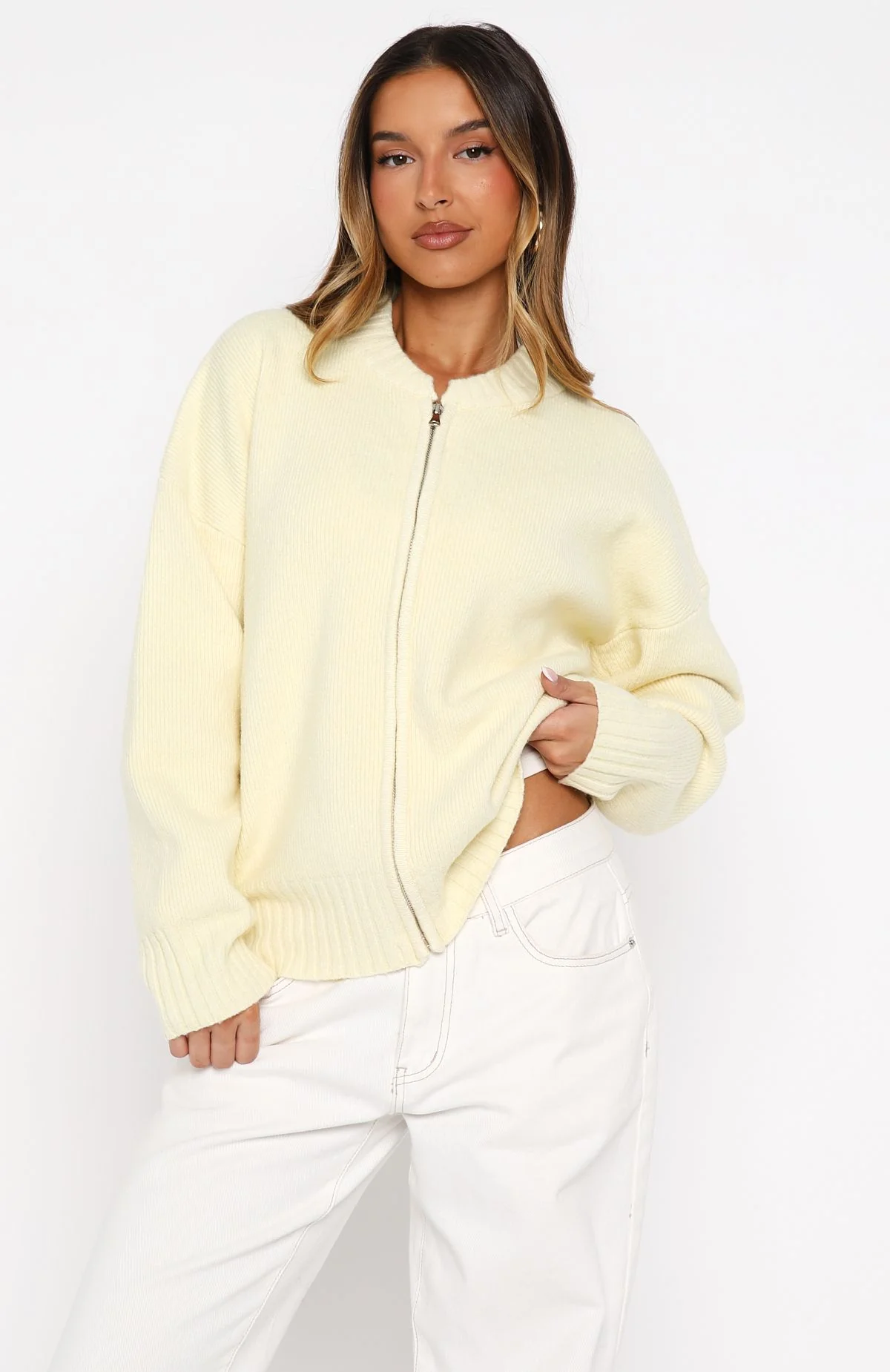 Unbreakable Bond Knit Jacket Lemon - Image 6