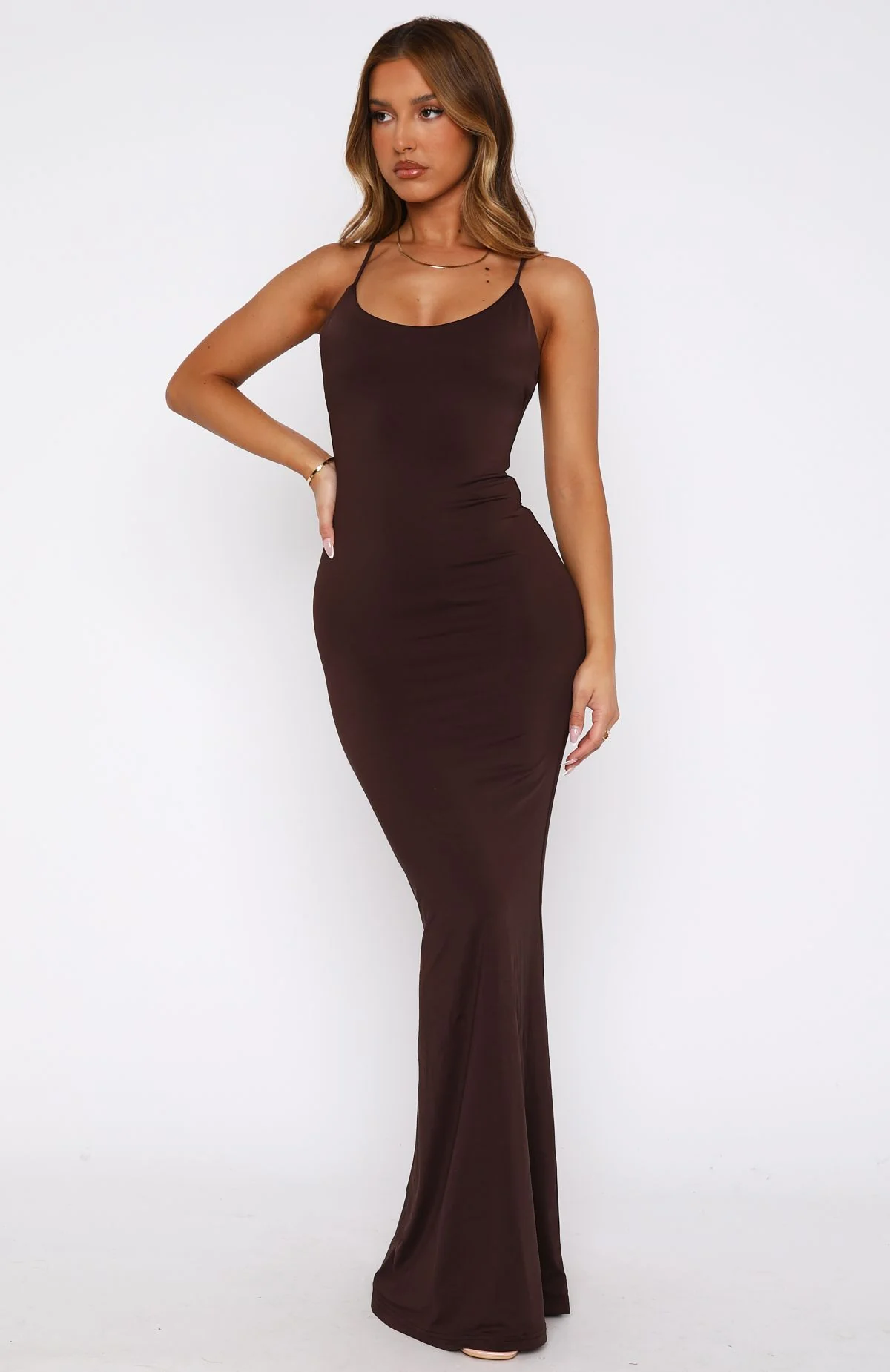 Vacation Vibes Maxi Dress Chocolate - Image 2