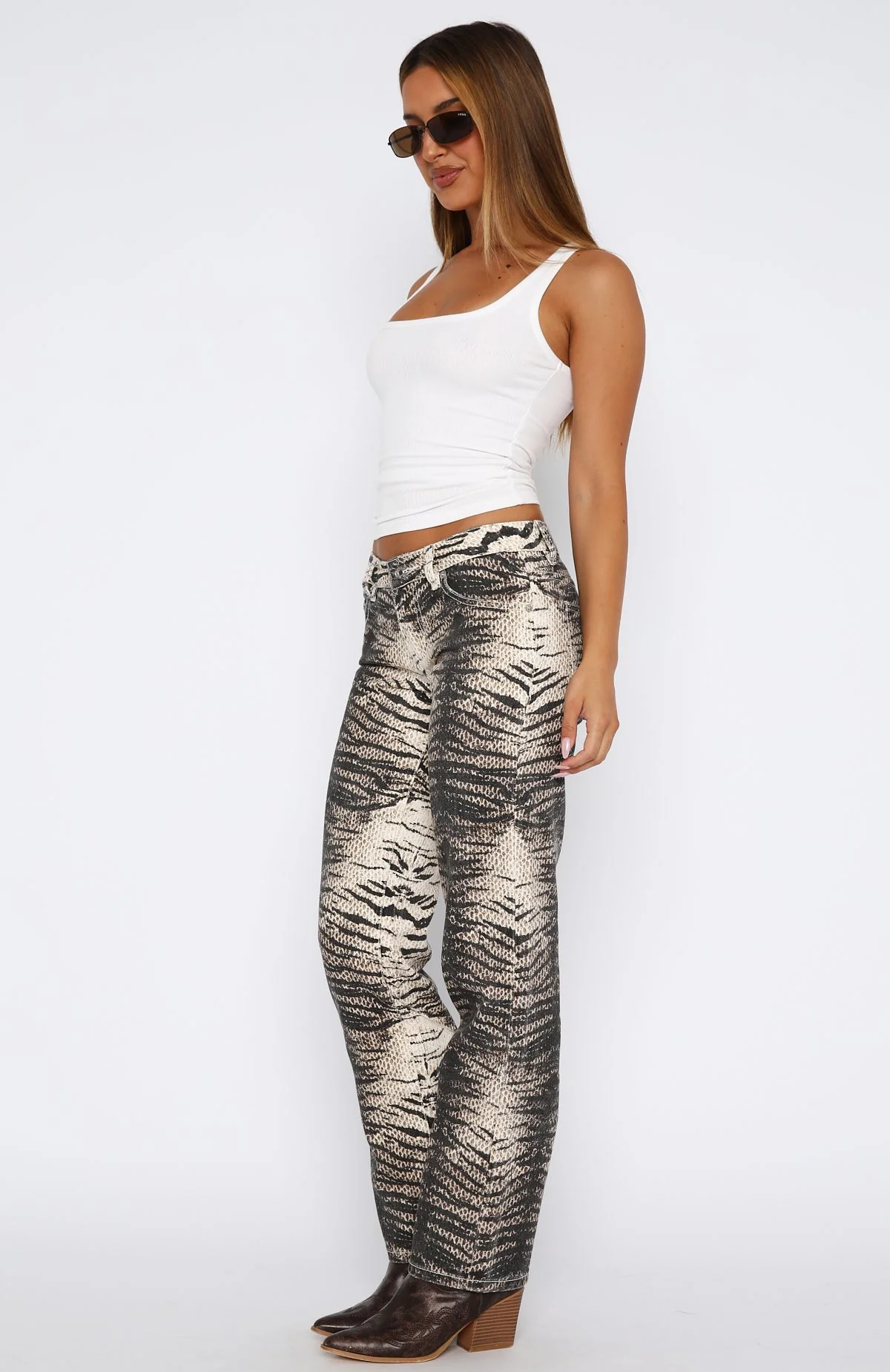 Valerie Low Rise Straight Leg Jeans Tiger Mirage - Image 3