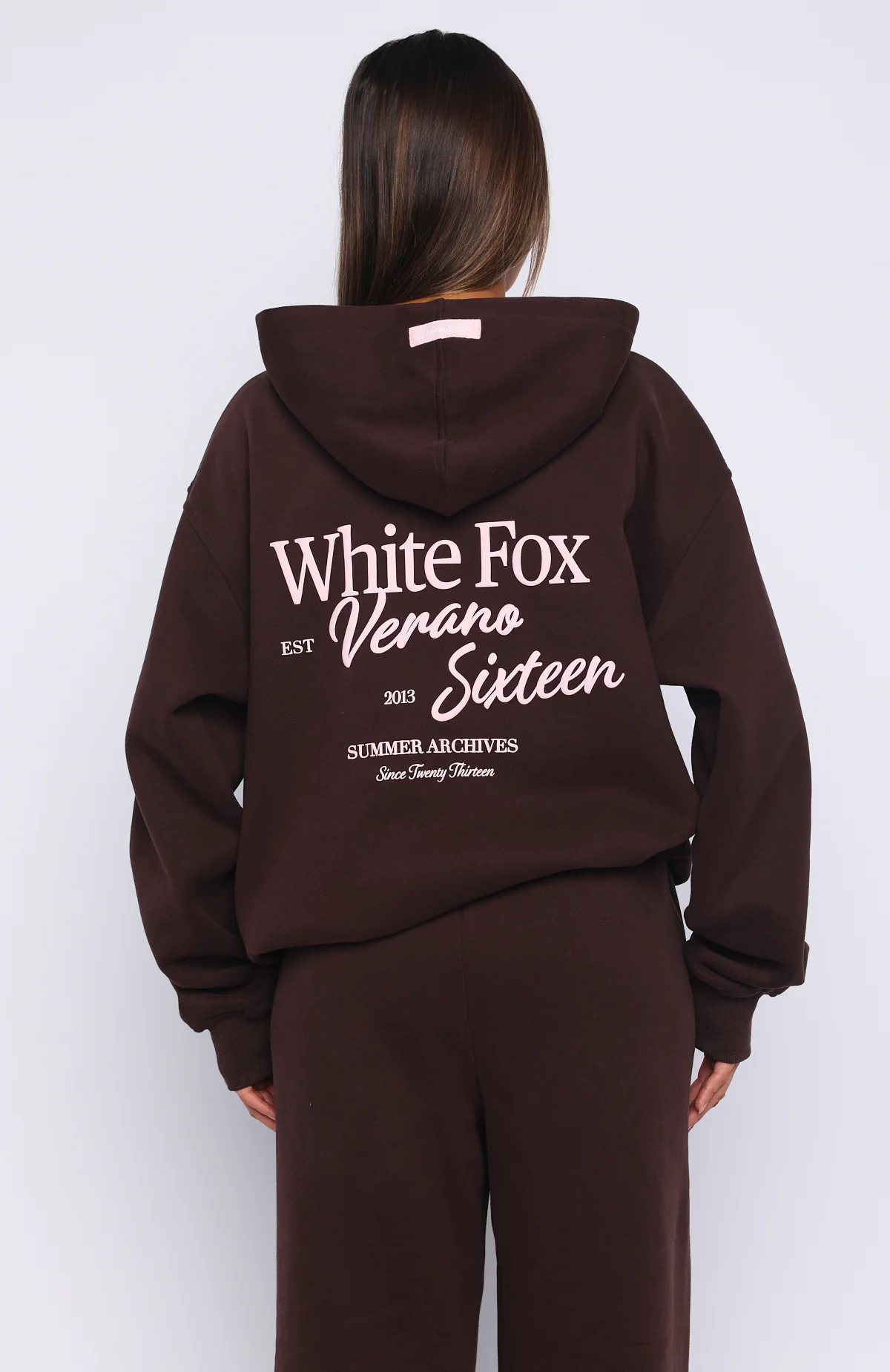 Verano Sixteen Lilia Oversized Hoodie Chocolate - Image 5