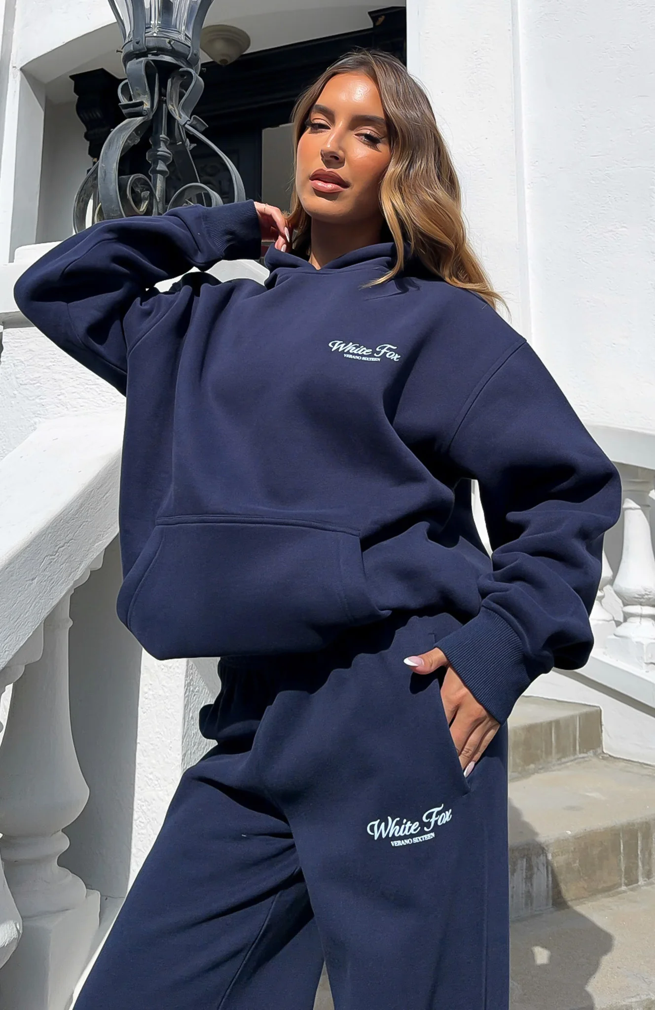 Verano Sixteen Lilia Oversized Hoodie Navy - Image 2