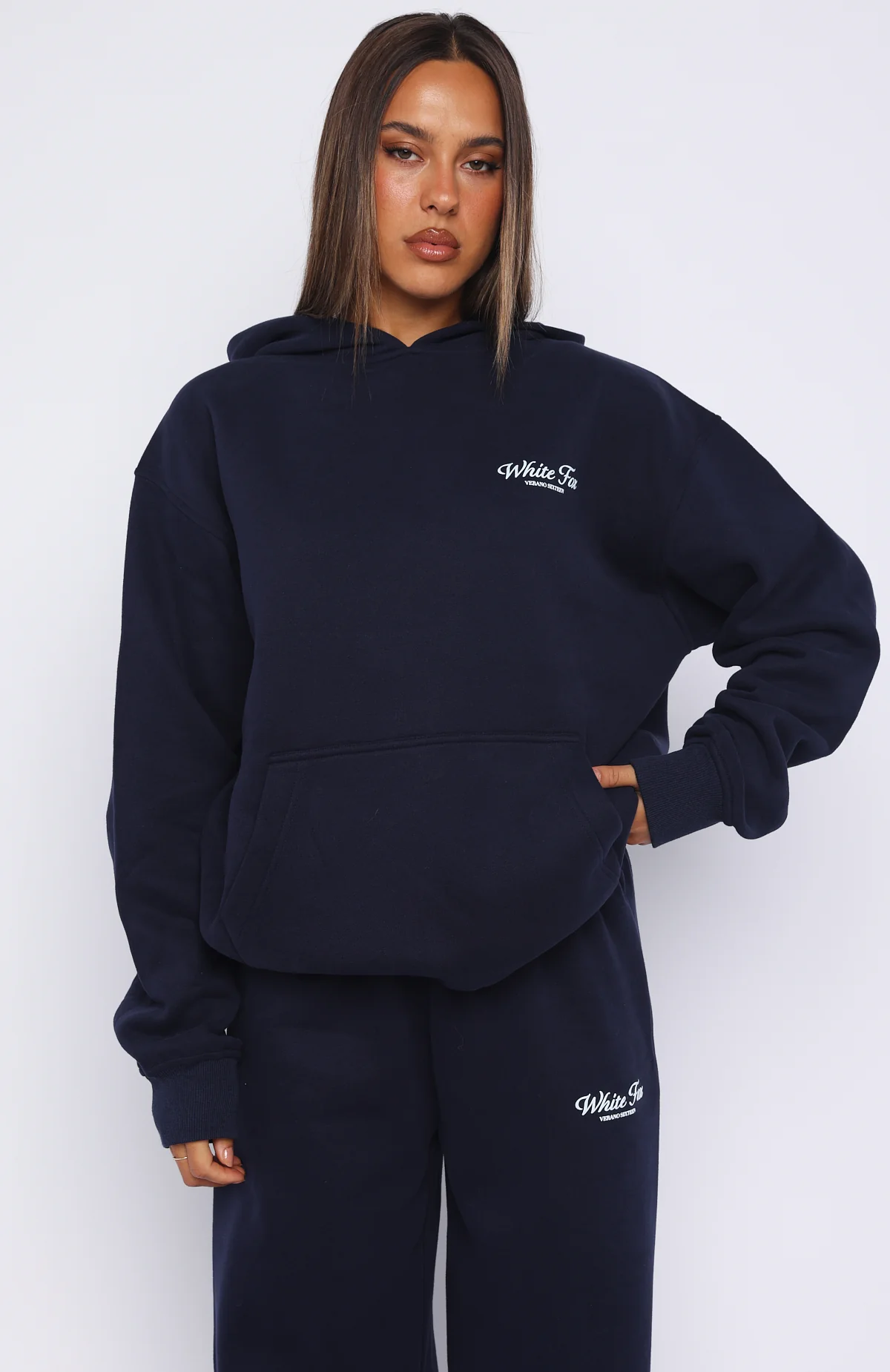 Verano Sixteen Lilia Oversized Hoodie Navy - Image 3