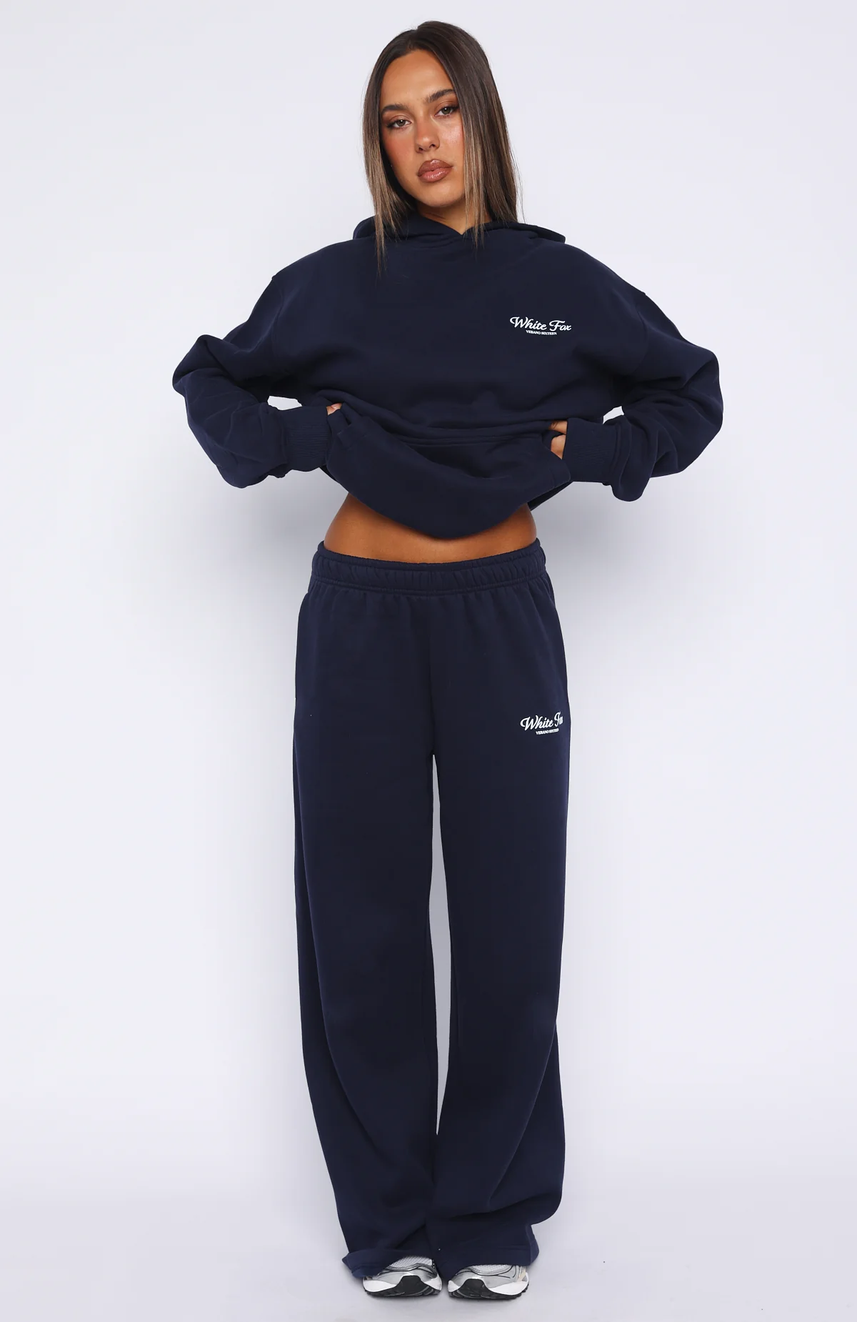 Verano Sixteen Lilia Wide Leg Sweatpants Navy - Image 2