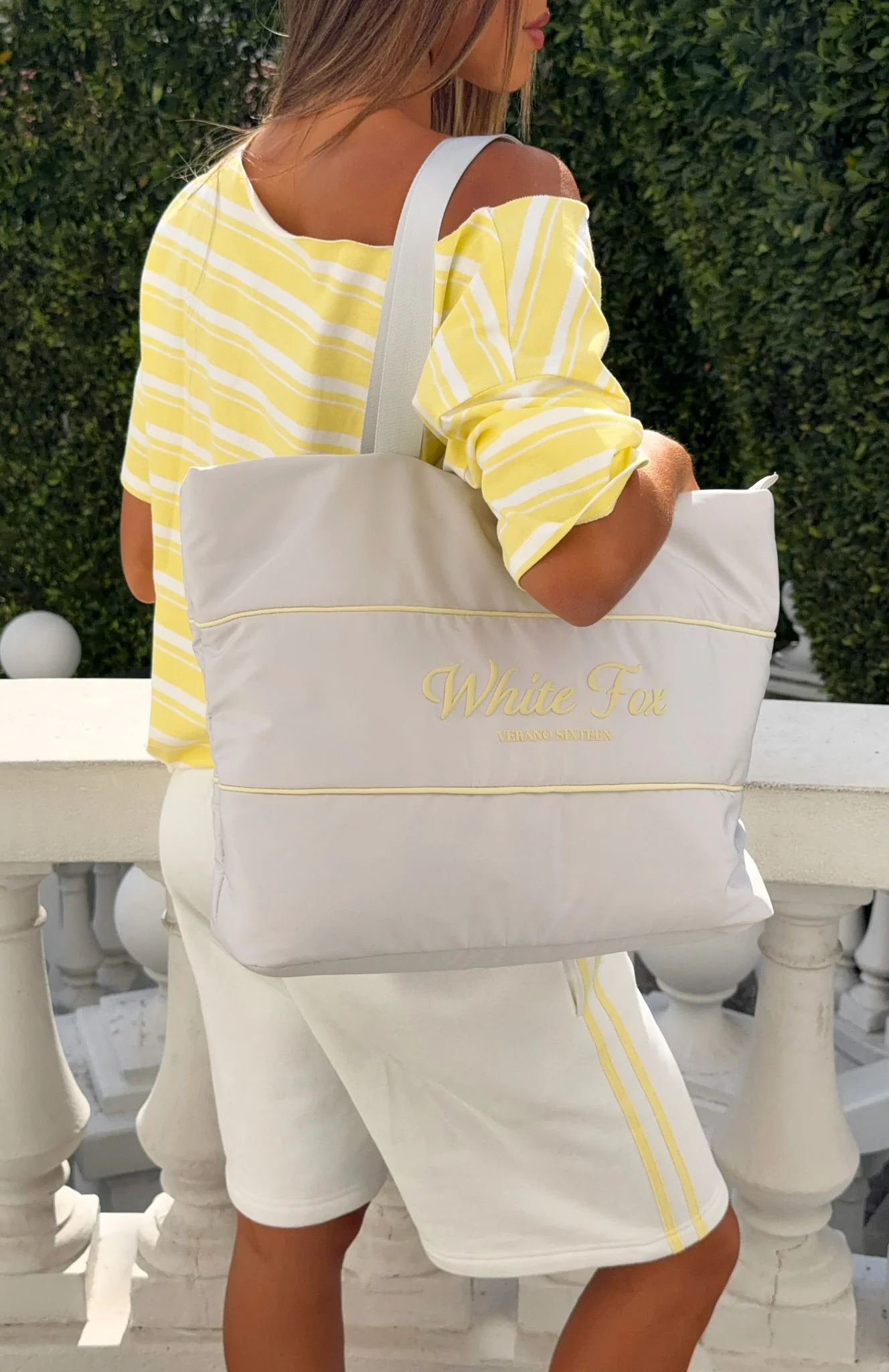 Verano Sixteen Magnolia Shoulder Bag Grey/Lemon - Image 2