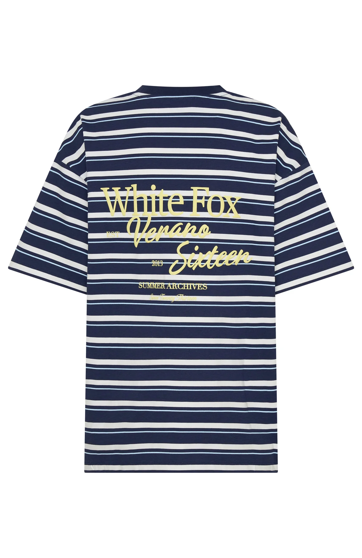 Verano Sixteen Viola Oversized Tee Navy Stripe - Image 10