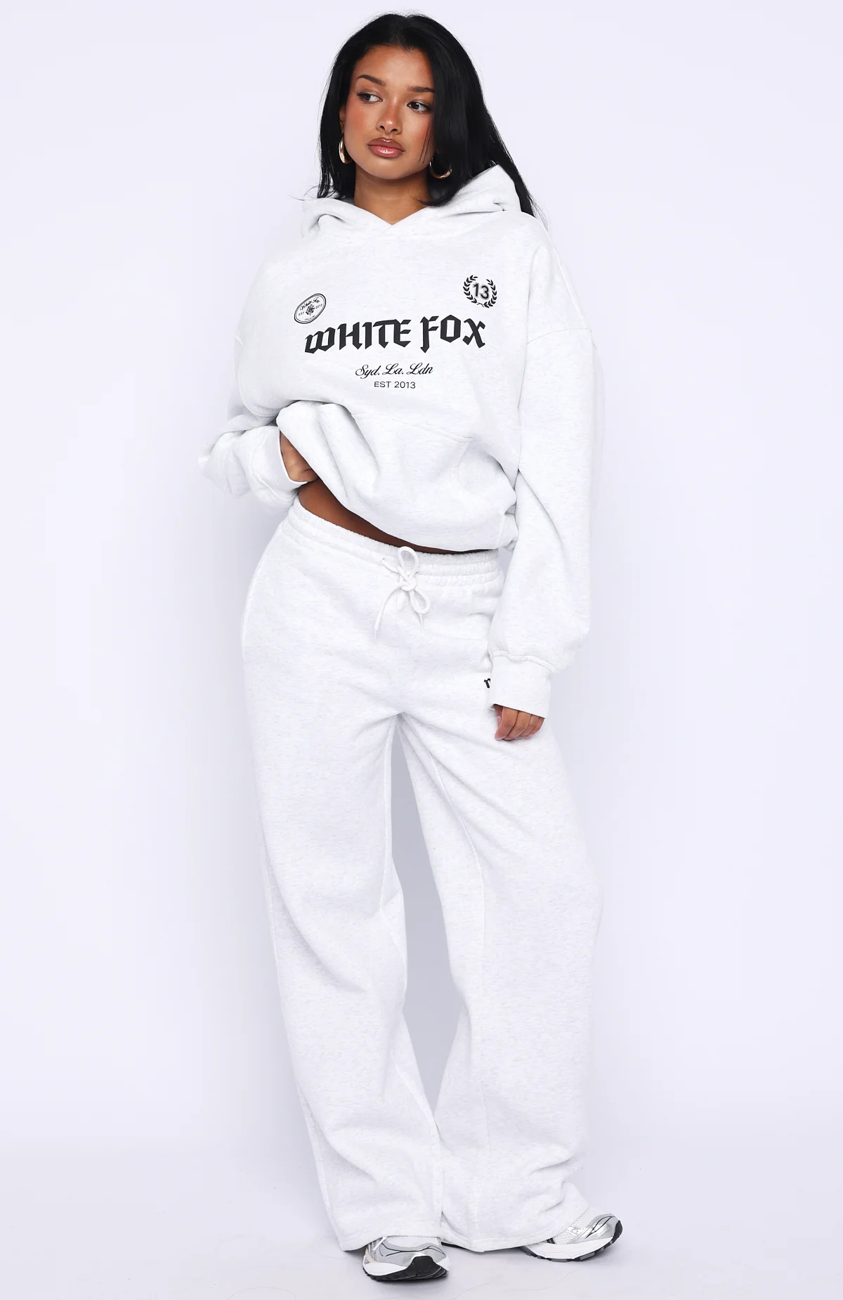 Vibe Too High Oversized Hoodie Grey Marle - Image 5