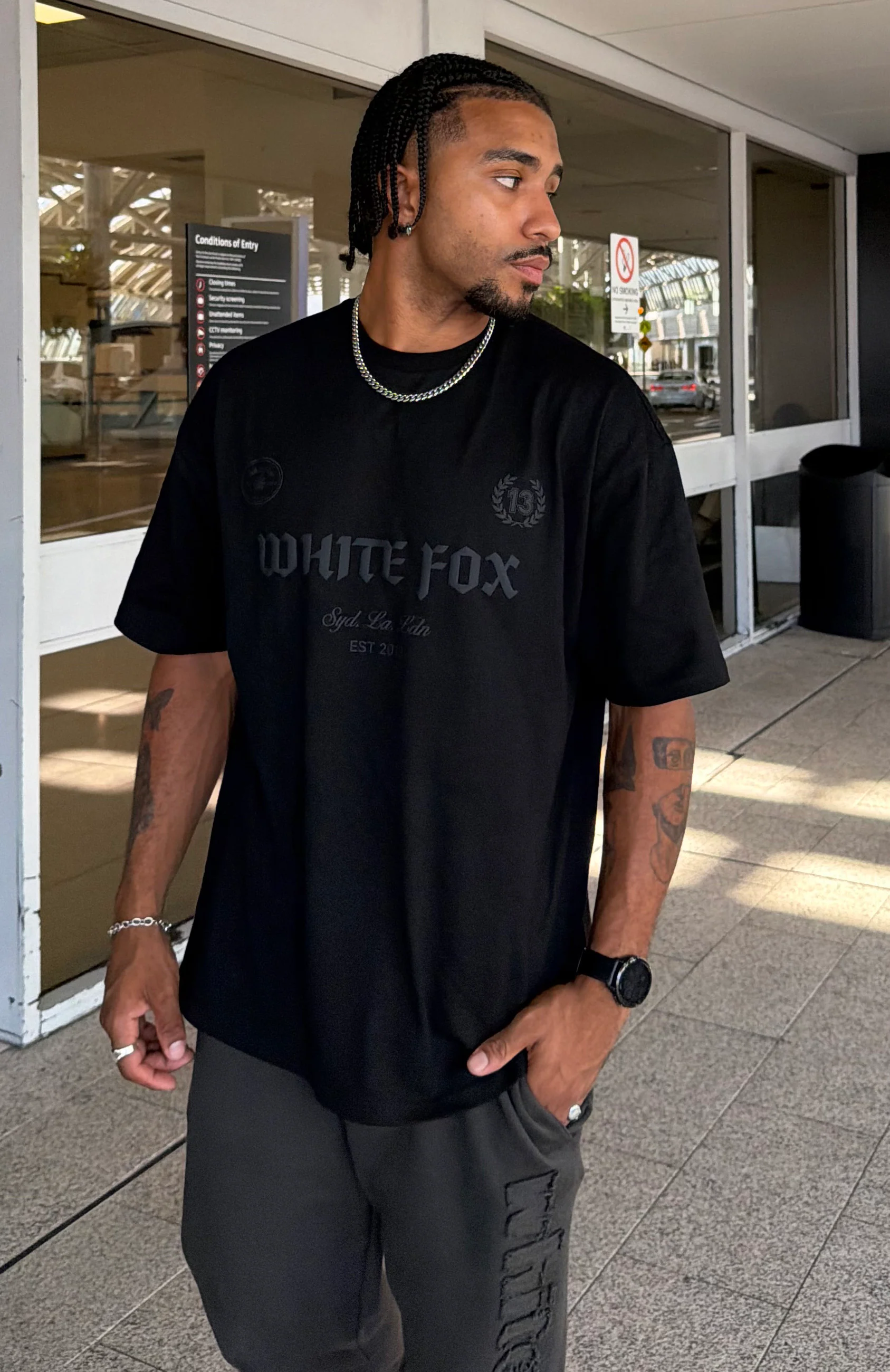 Vibe Too High Oversized Tee Black - Image 2