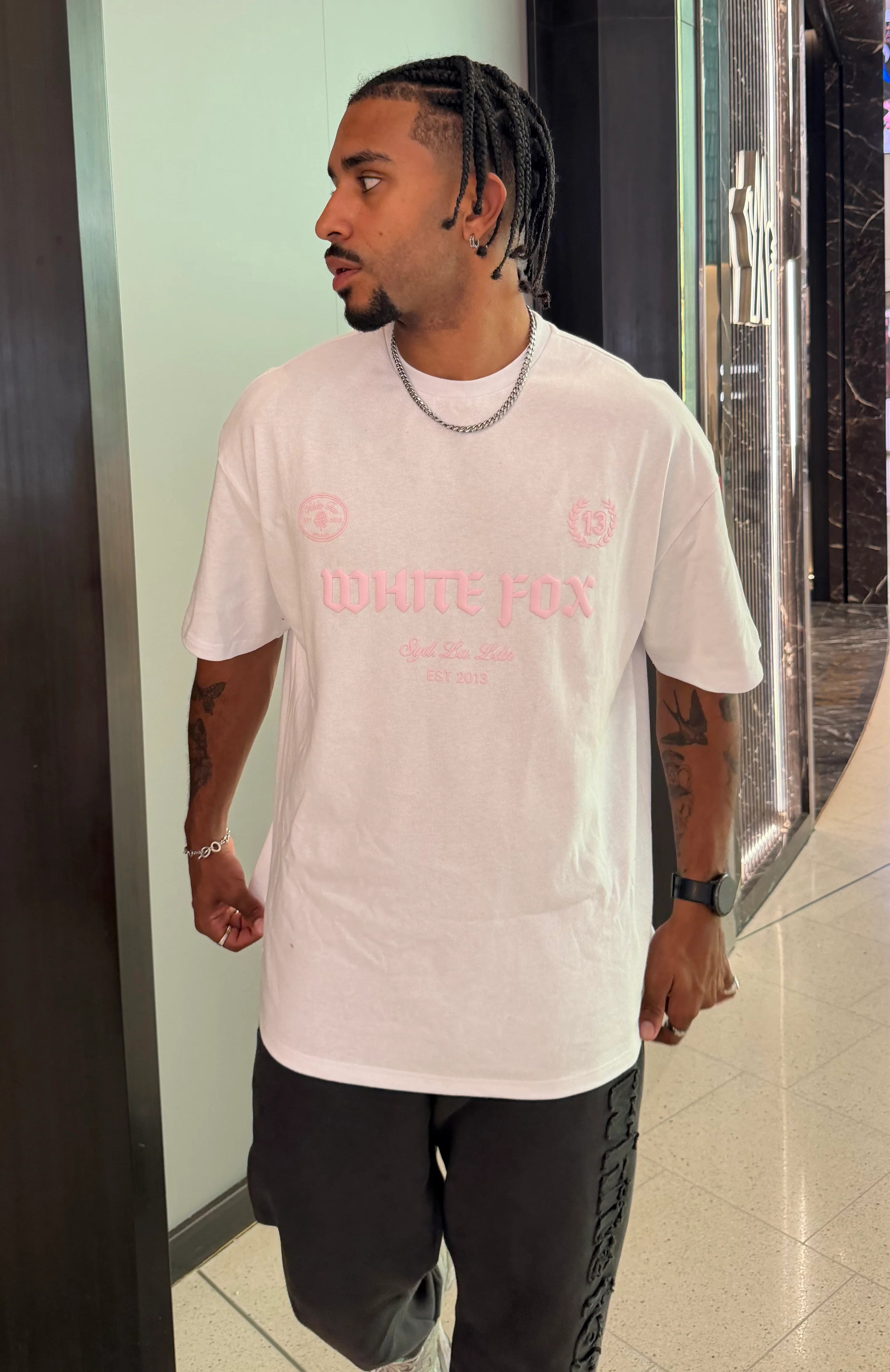 Vibe Too High Oversized Tee White - Image 2