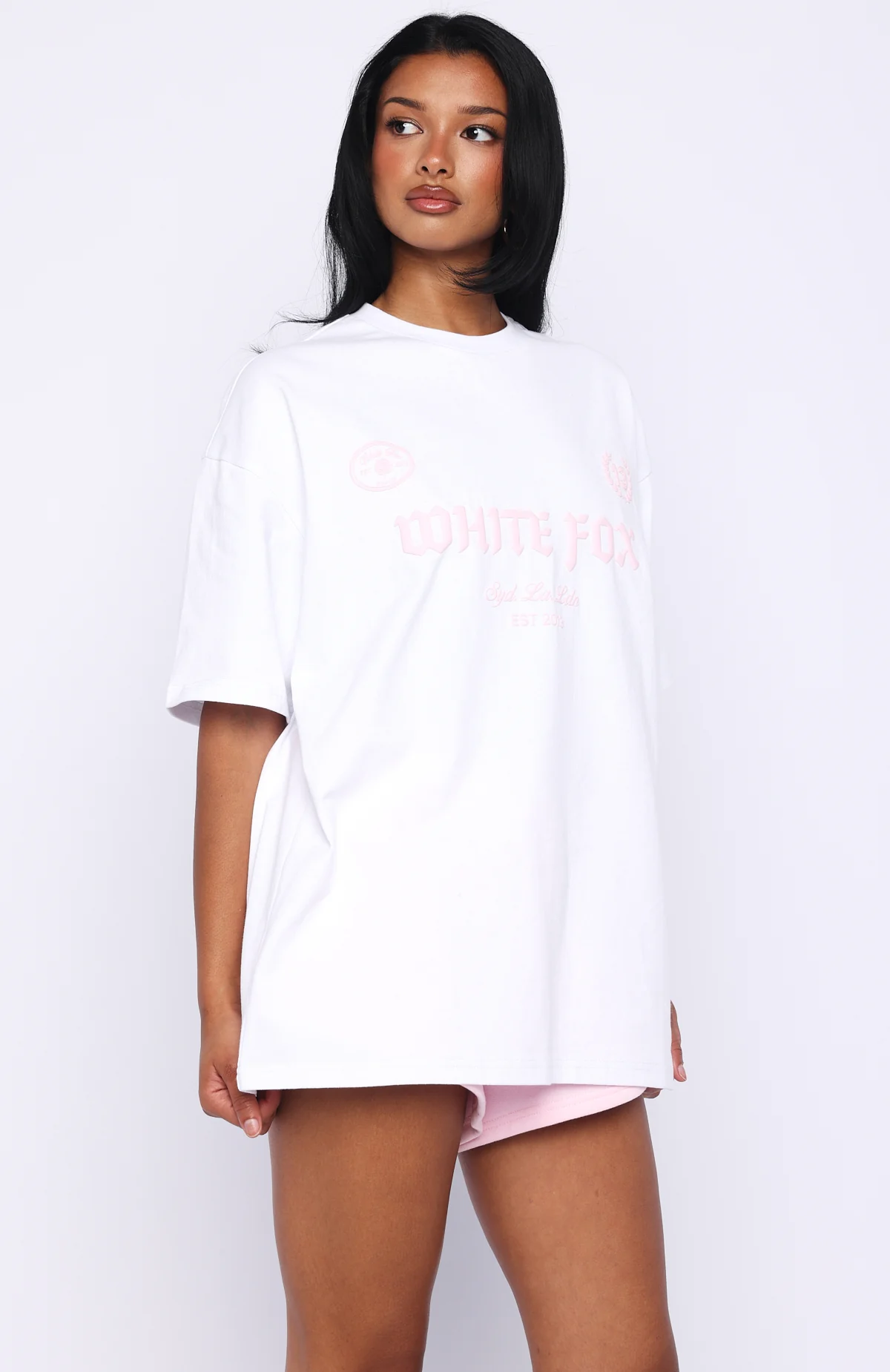 Vibe Too High Oversized Tee White - Image 4
