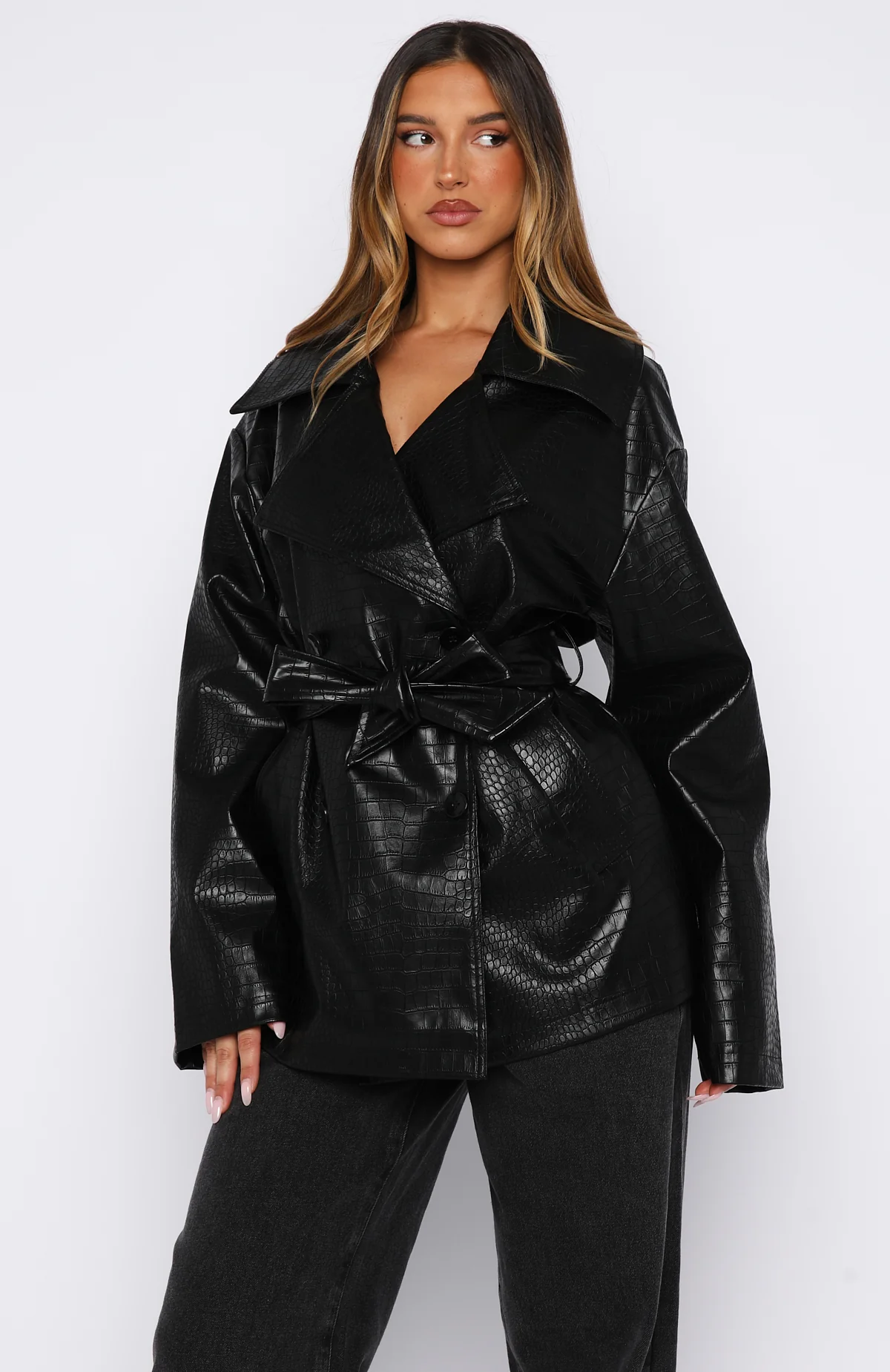 Victory Lap PU Jacket Black - Image 2