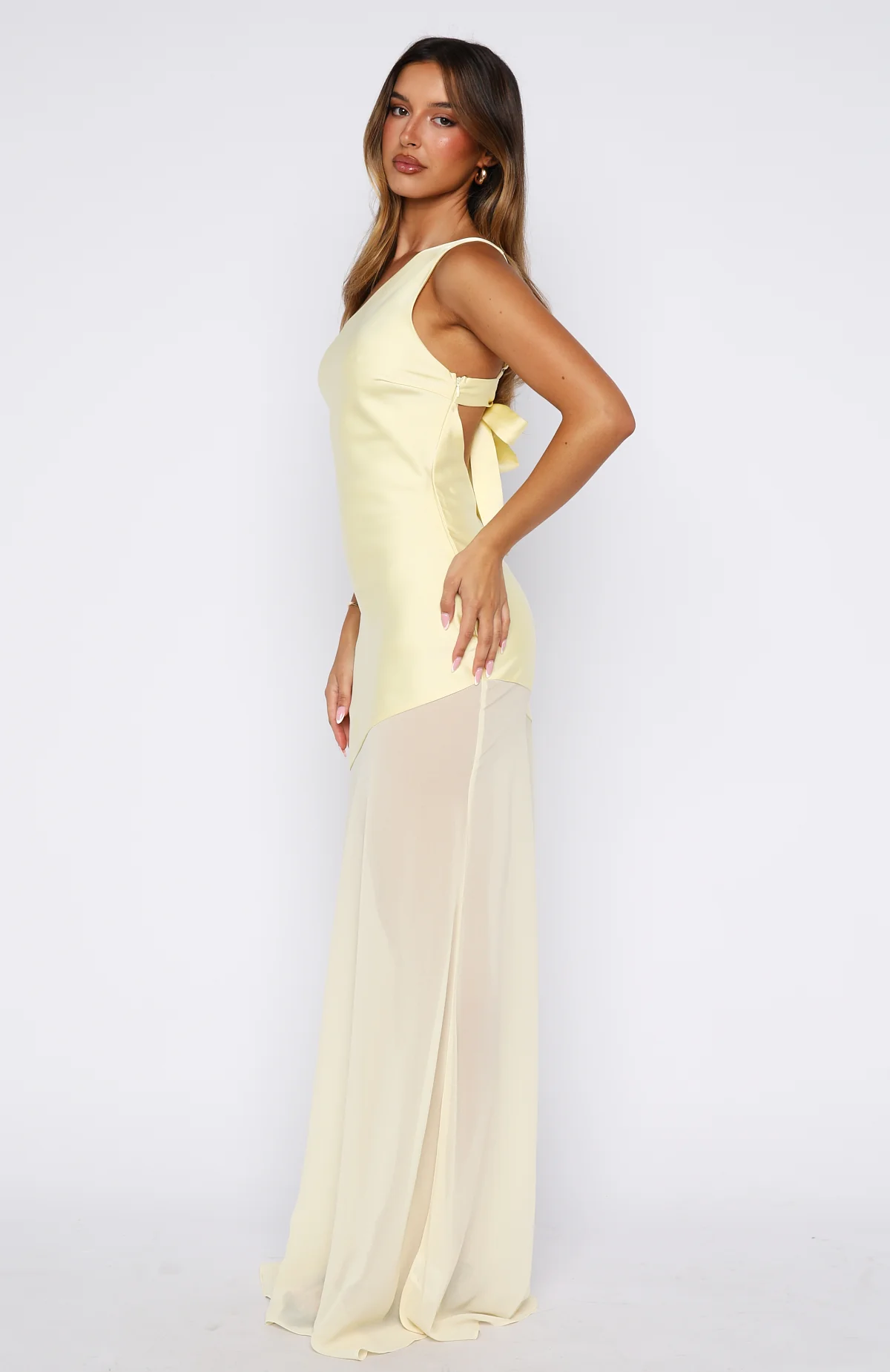 Vip Vibes Maxi Dress Lemon - Image 5