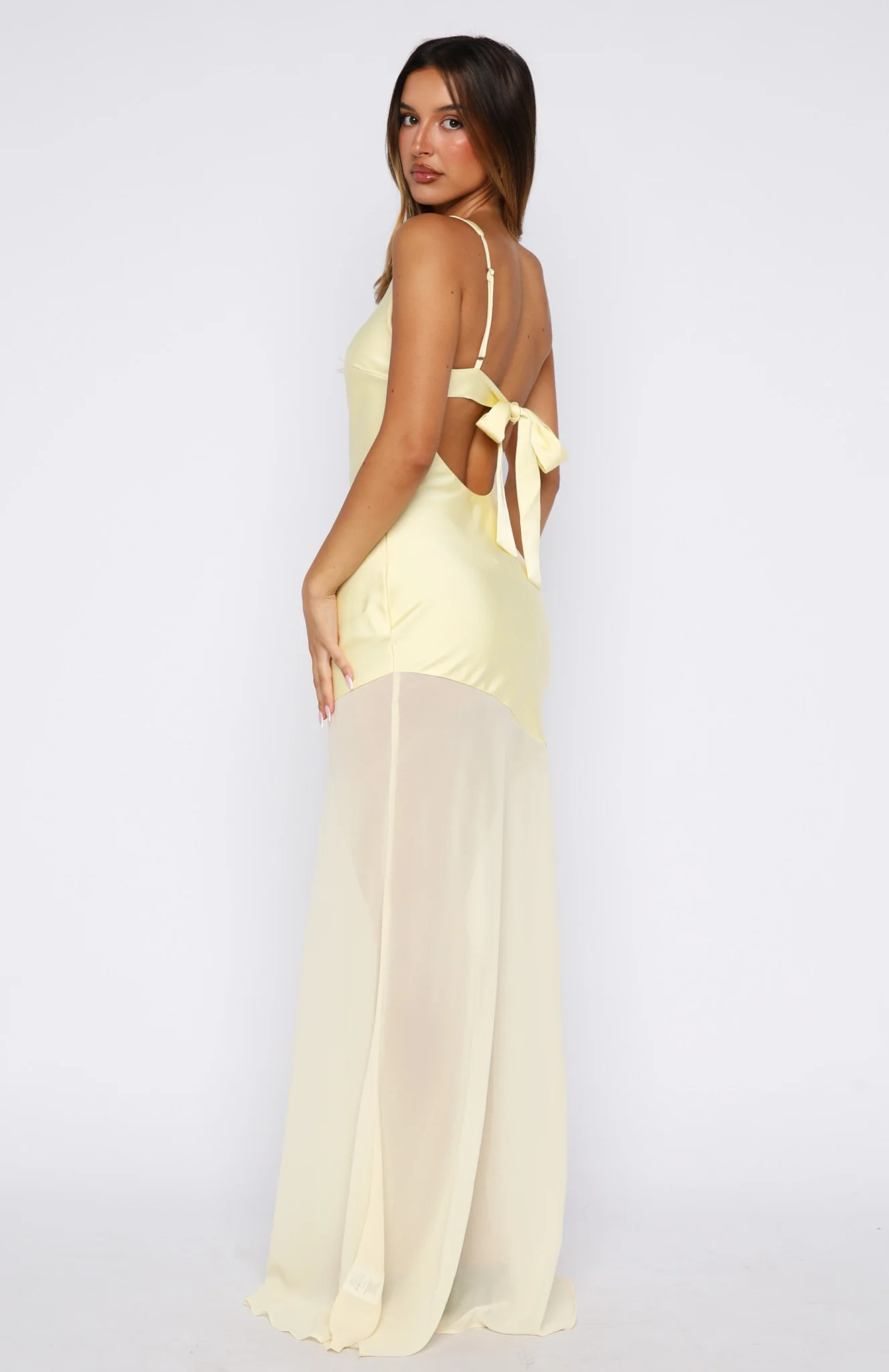 Vip Vibes Maxi Dress Lemon - Image 6