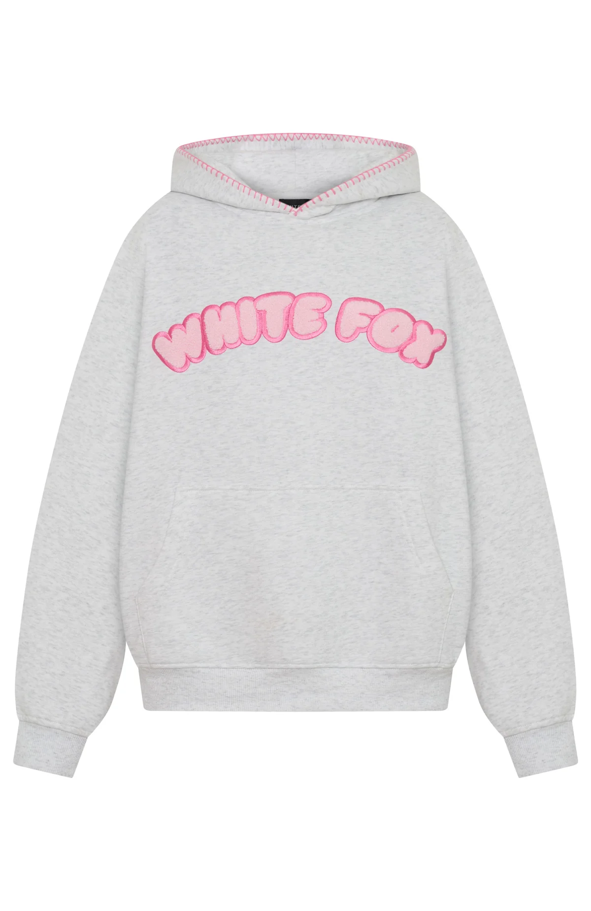 Vol. 1 Front Graphic Oversized Hoodie Grey Marle - Image 8