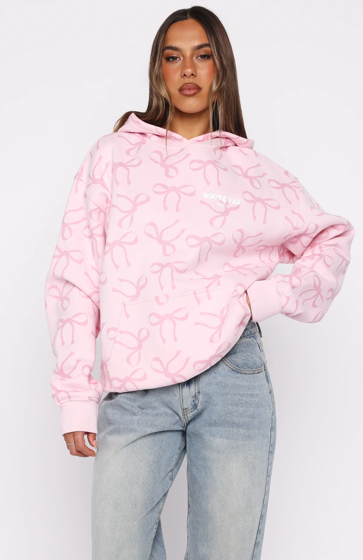 Vol. 1 Oversized Printed Hoodie Posy Bow - Image 2