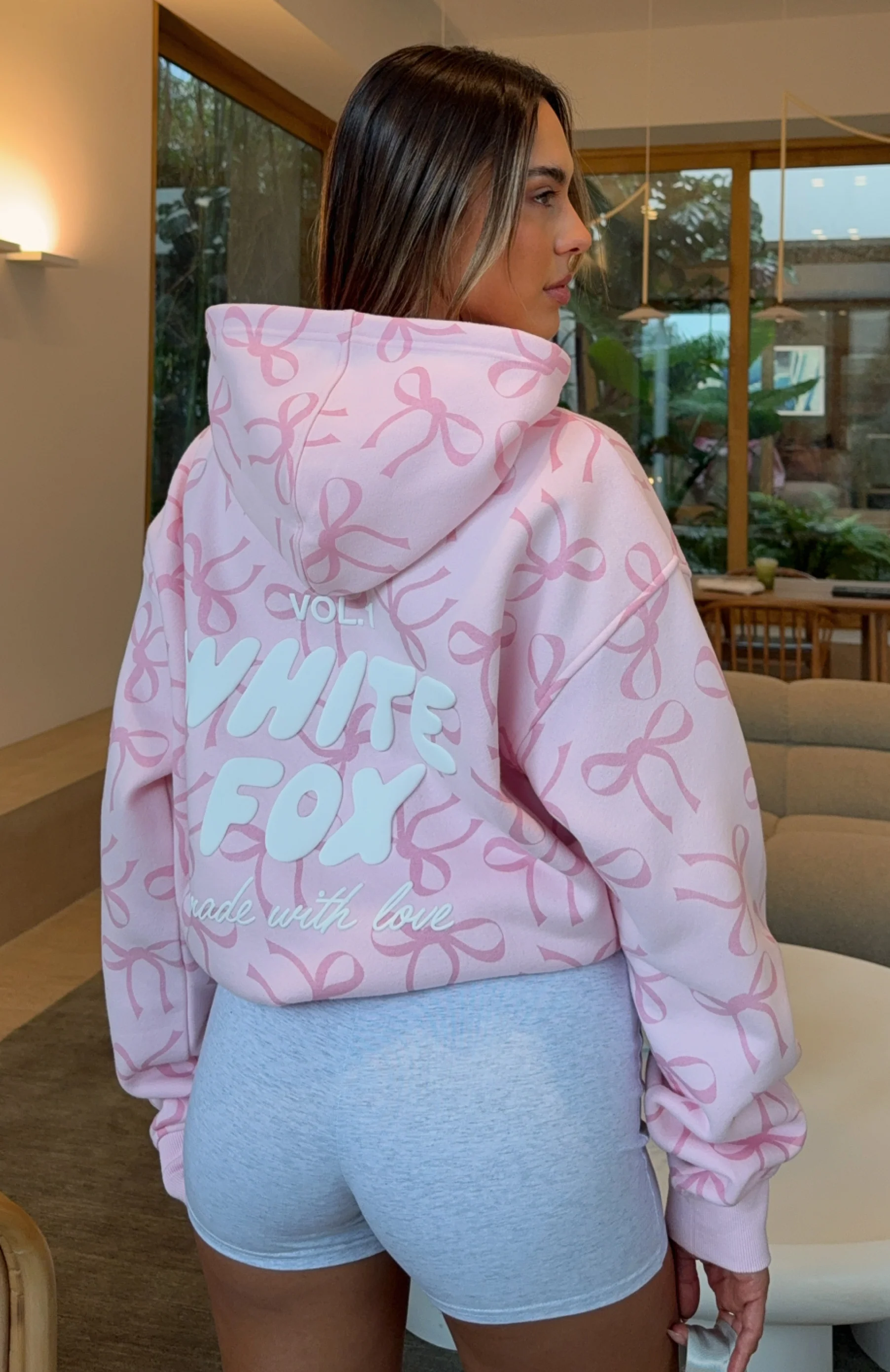 Vol. 1 Oversized Printed Hoodie Posy Bow - Image 5