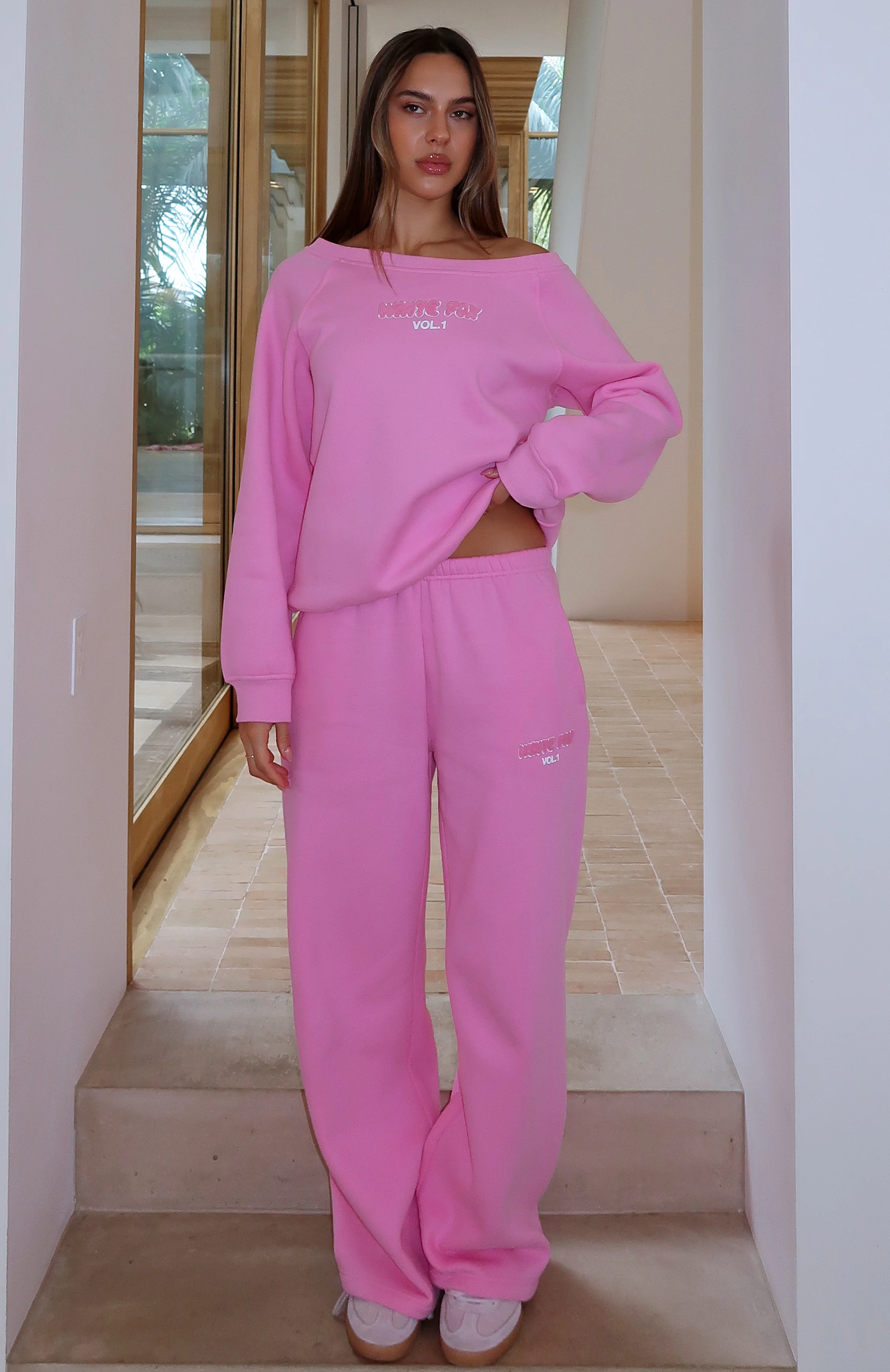 Vol. 1 Wide Leg Sweatpants Bubblegum - Image 5