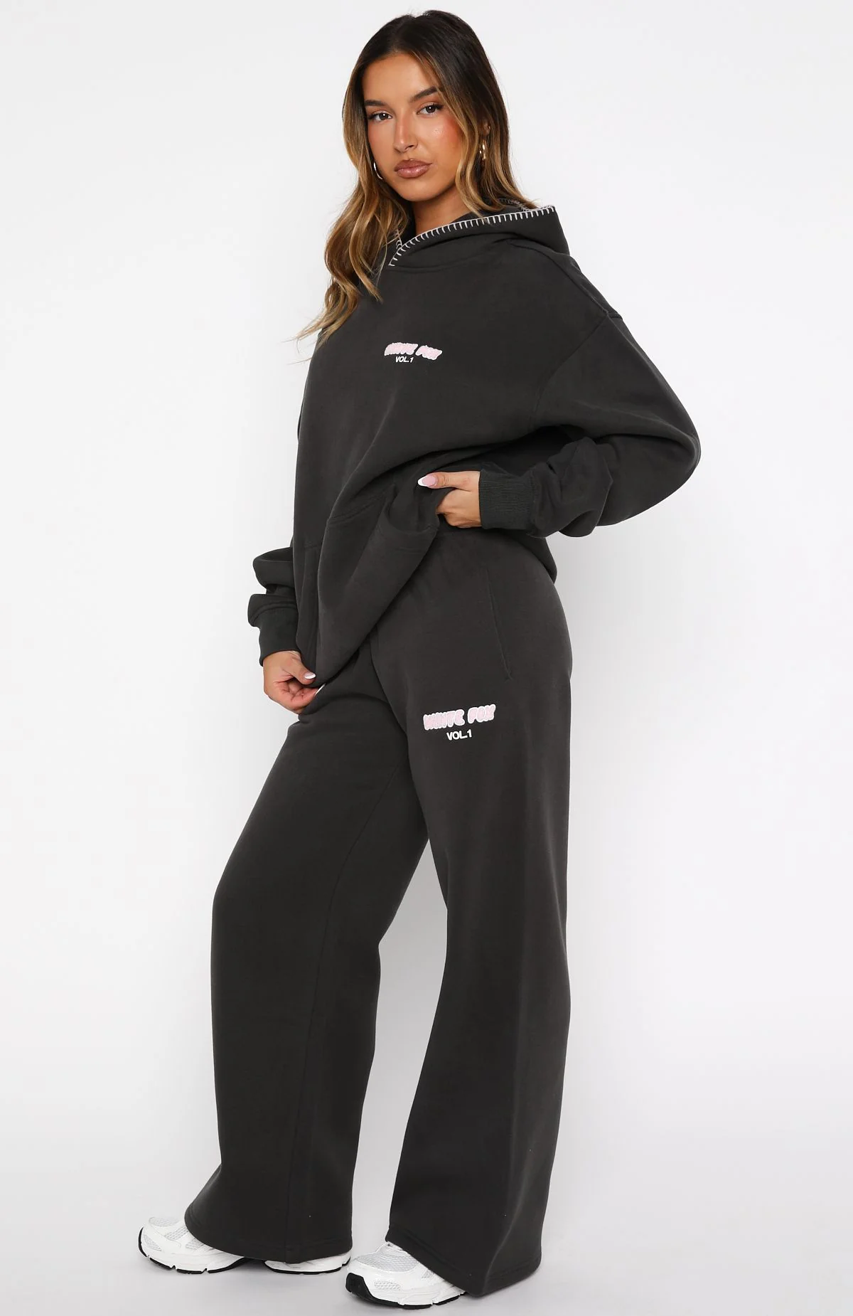 Vol. 1 Wide Leg Sweatpants Charcoal - Image 4