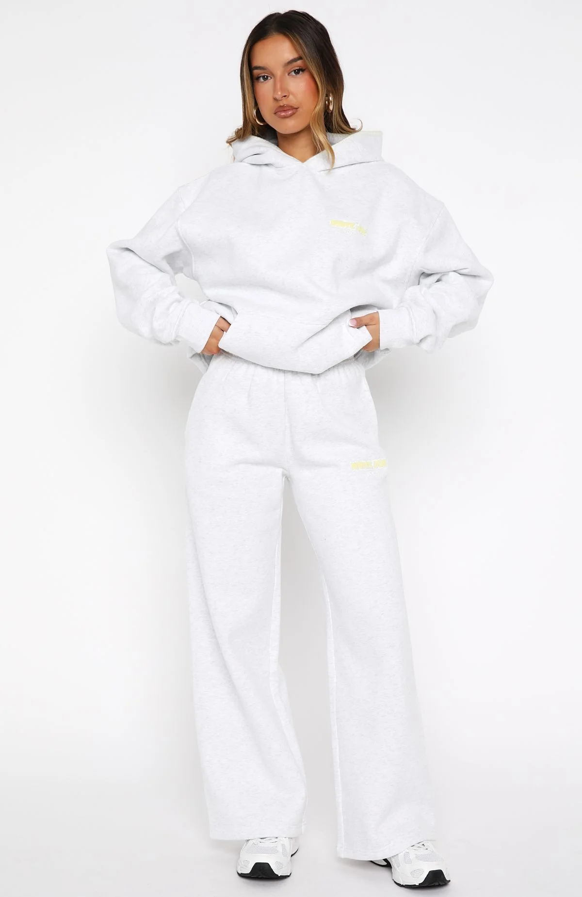 Vol. 1 Wide Leg Sweatpants Grey Marle - Image 2