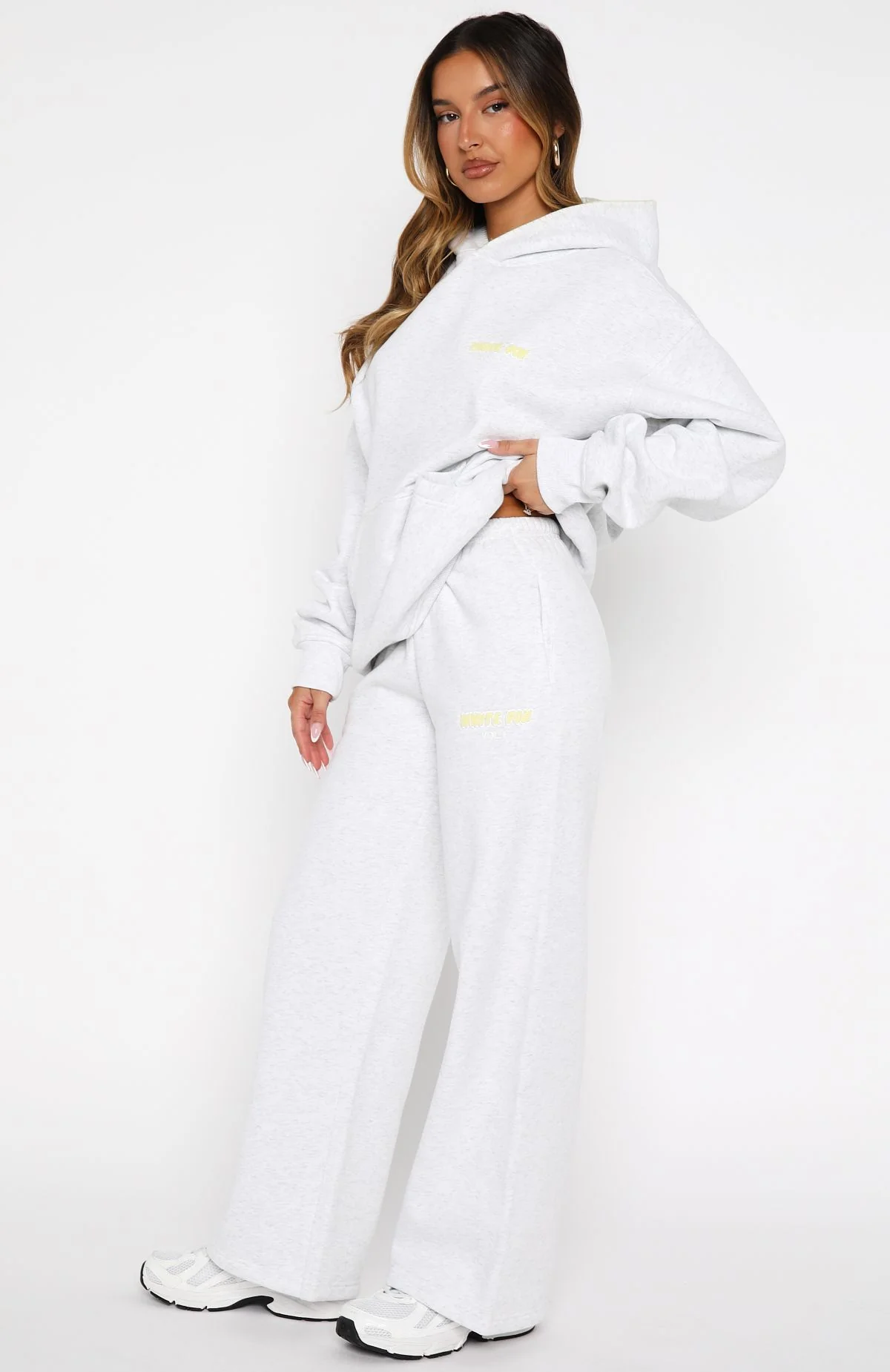 Vol. 1 Wide Leg Sweatpants Grey Marle - Image 3