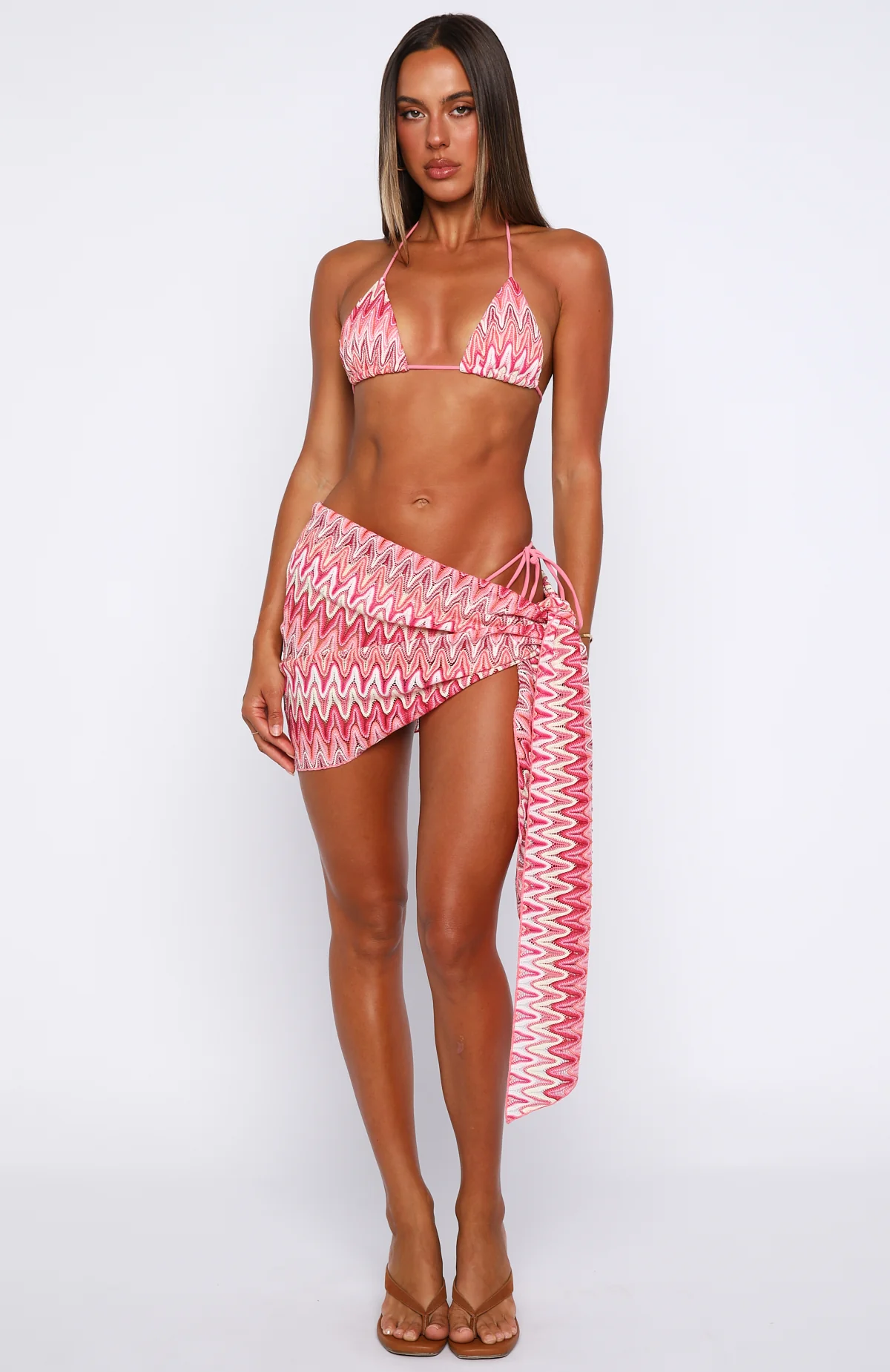 Water Goddess Sarong Sunrise Waves - Image 2