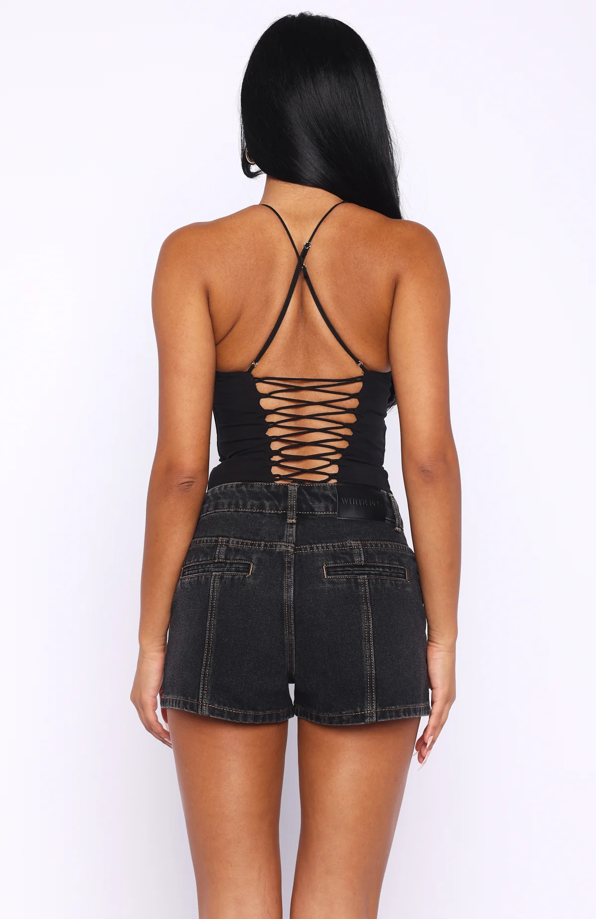 Whispers Of Us Denim Shorts Black Acid - Image 5