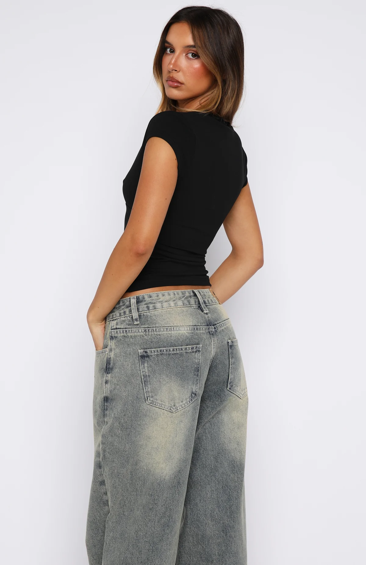 Whole Lot Of Lucky Lace Trim Top Black - Image 4