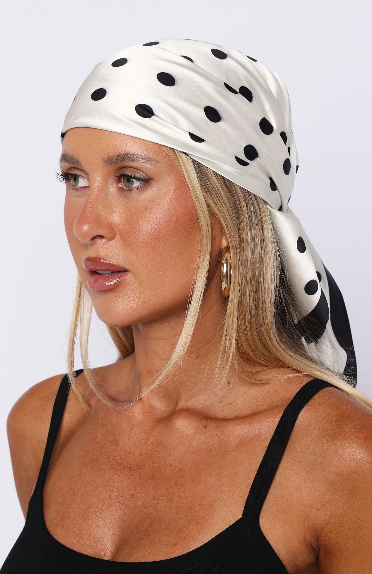 Wild Ones Scarf Cream Polka Dot - Image 5