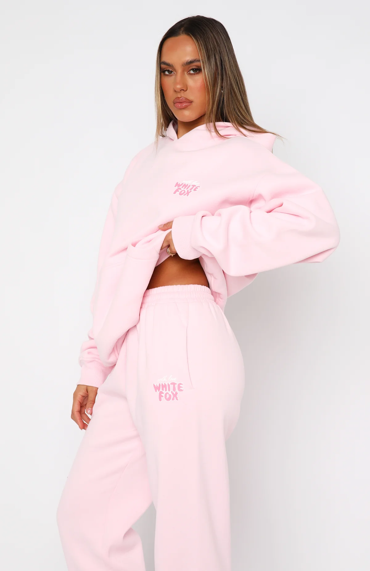 With Love Always Oversized Hoodie Baby Pink - Image 4