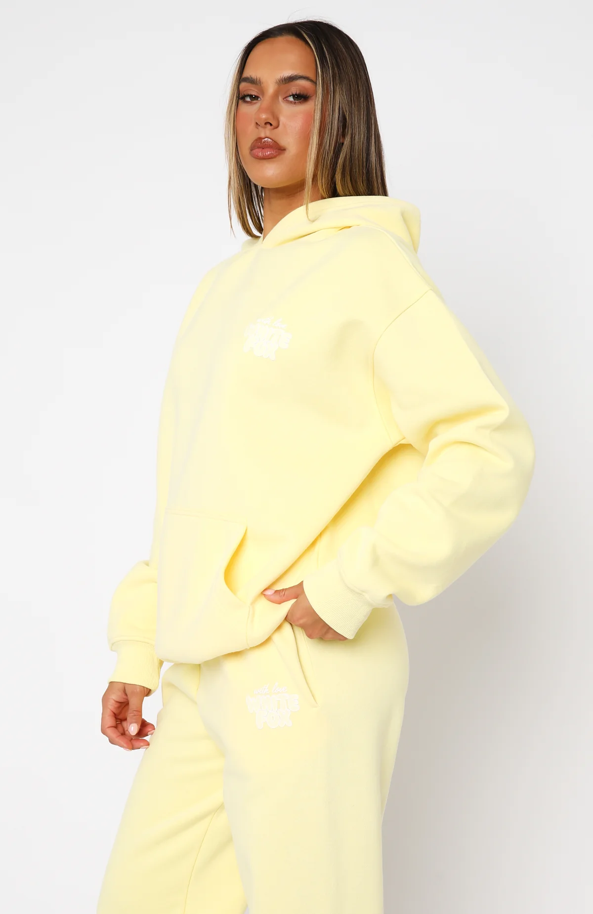 With Love Always Oversized Hoodie Lemon - Image 3