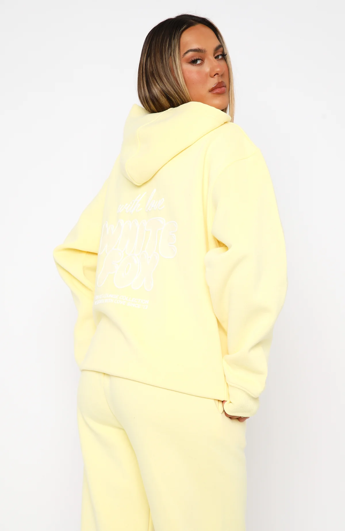 With Love Always Oversized Hoodie Lemon - Image 4