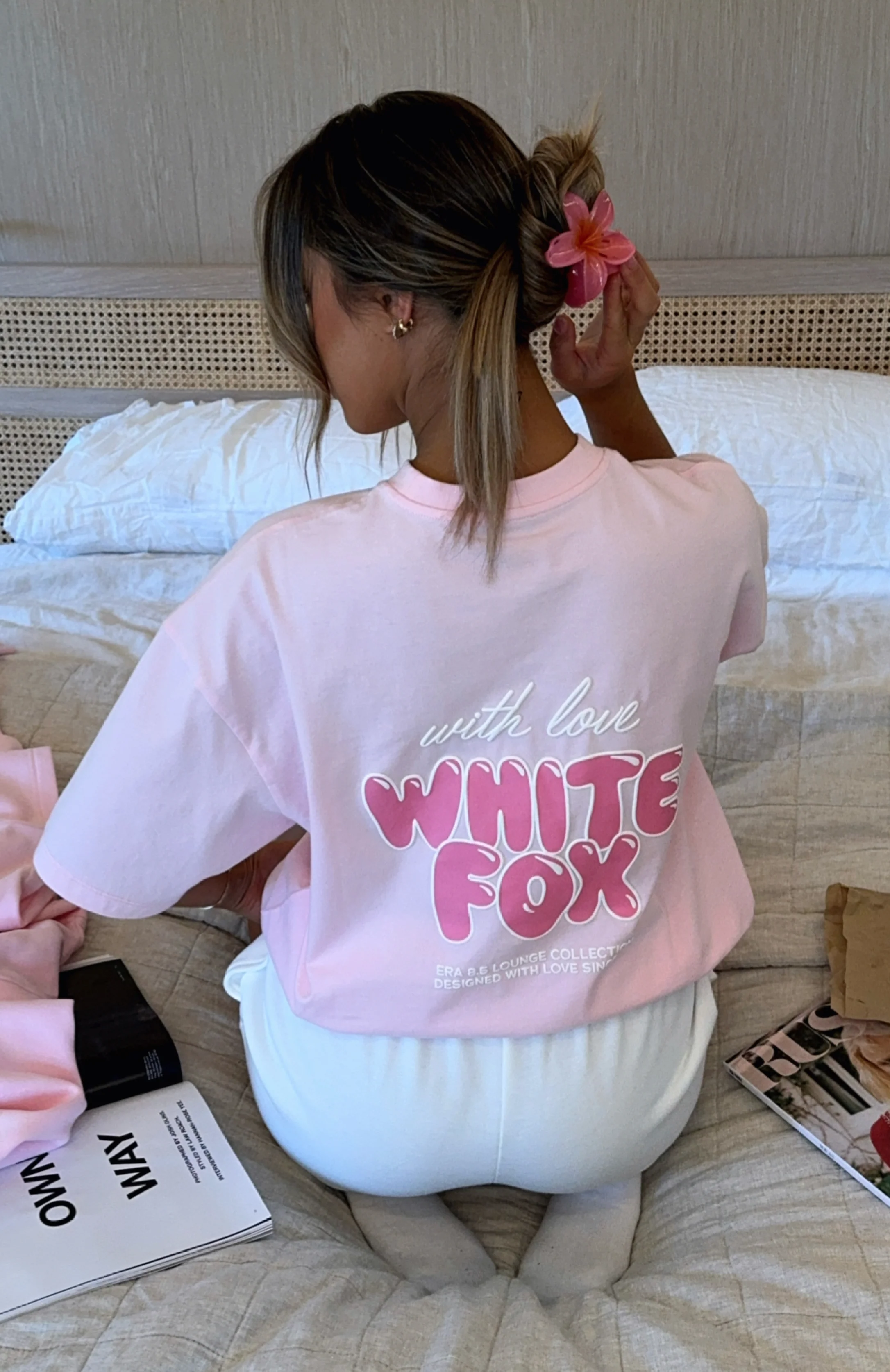 With Love Always Oversized Tee Baby Pink - Image 6