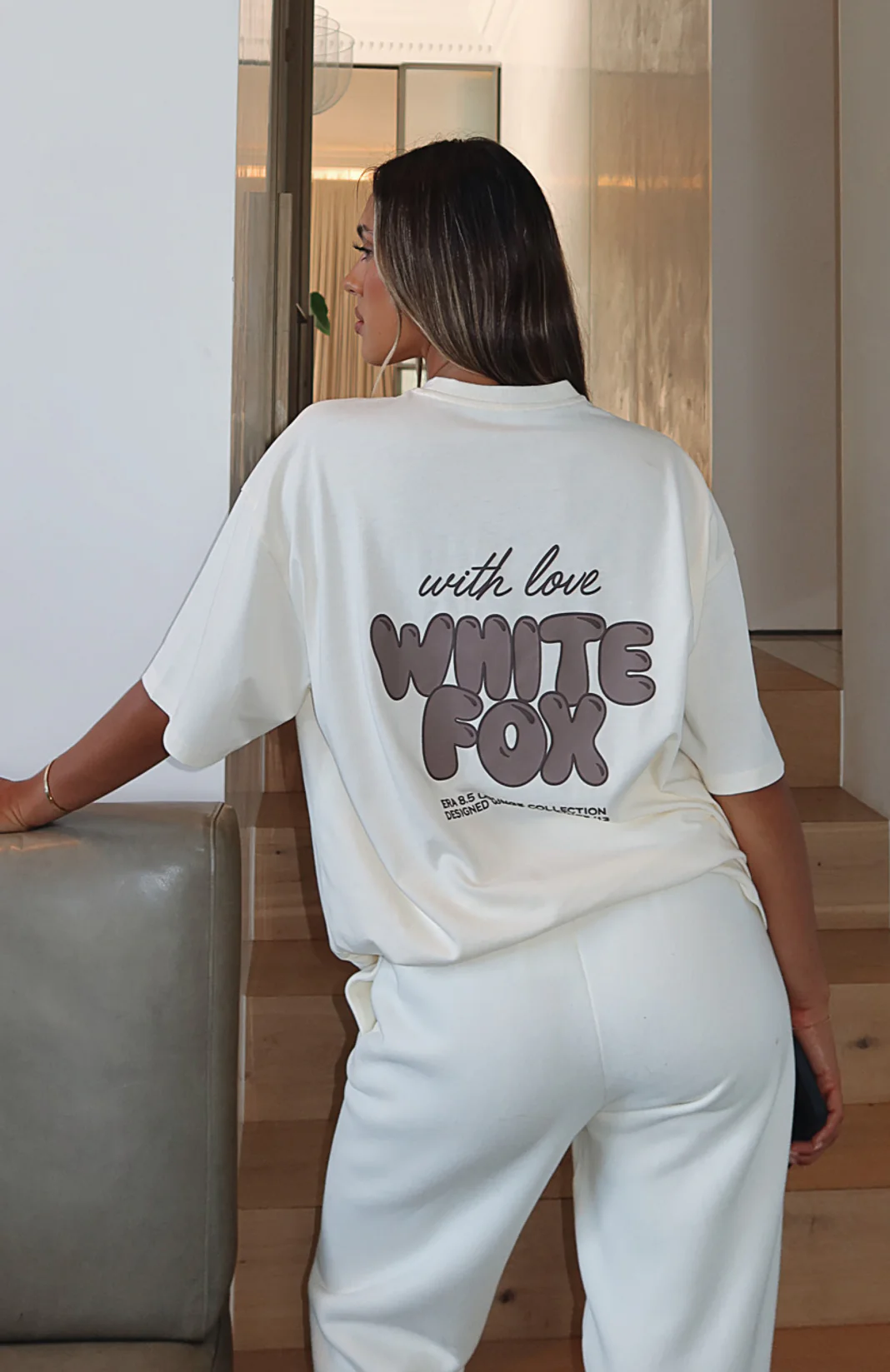 With Love Always Oversized Tee Cream - Image 6