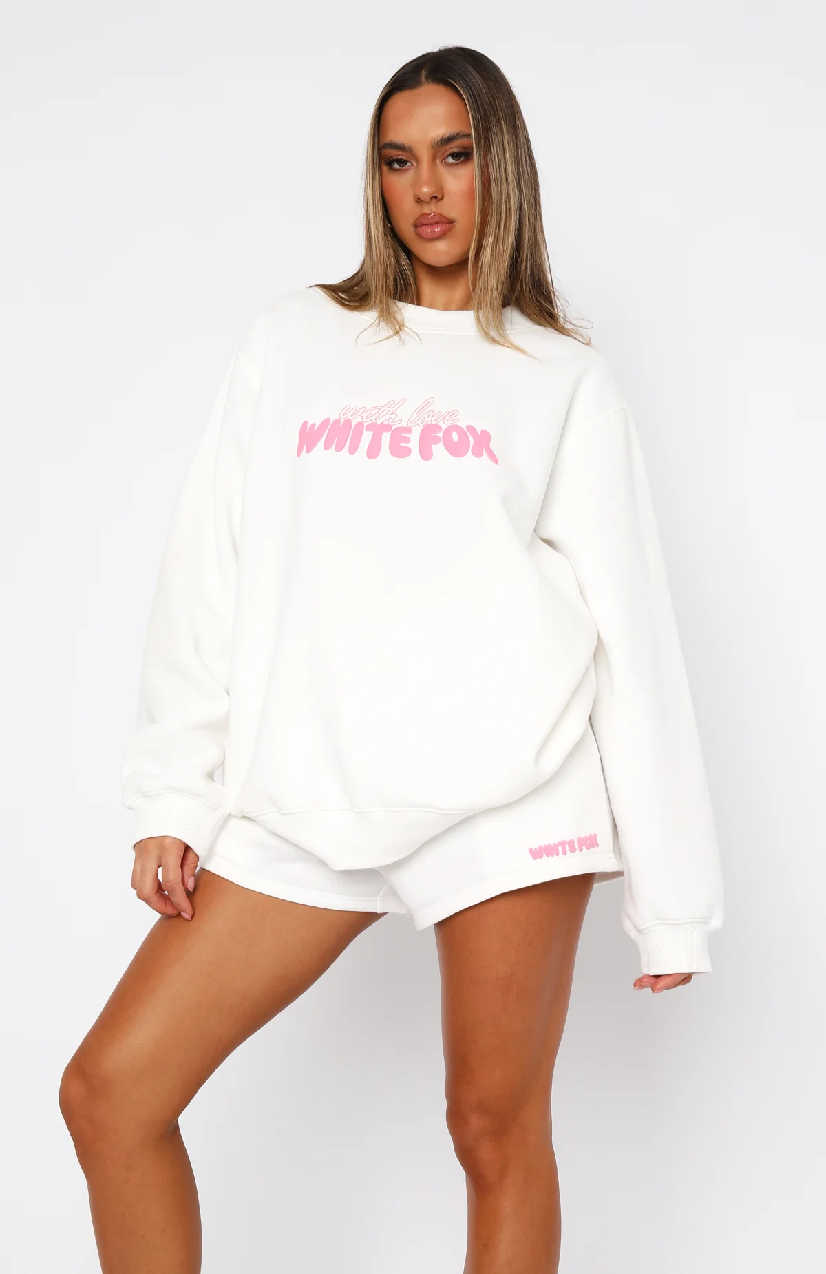 With Love Forever Oversized Sweater White - Image 2