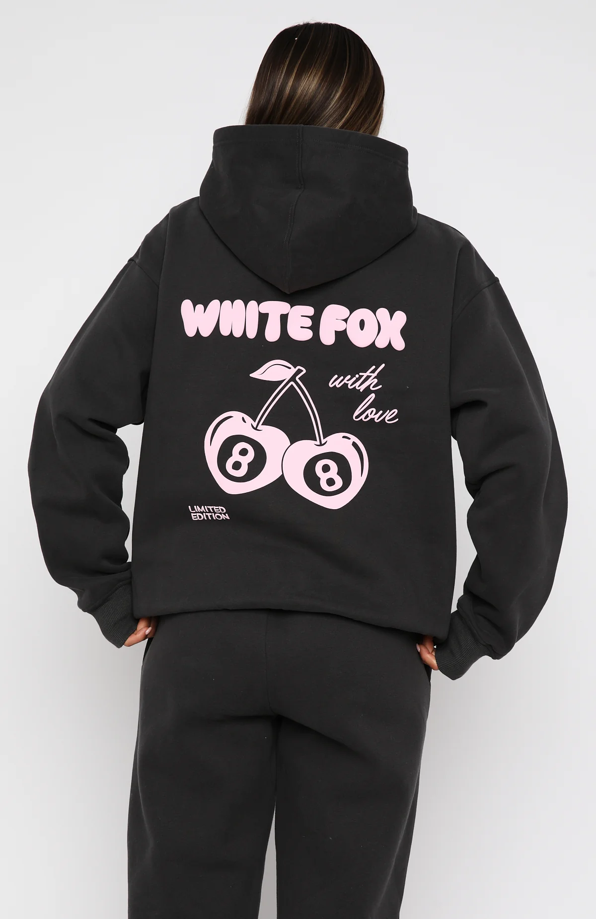 With Love In The Moment Oversized Hoodie Charcoal - Image 4